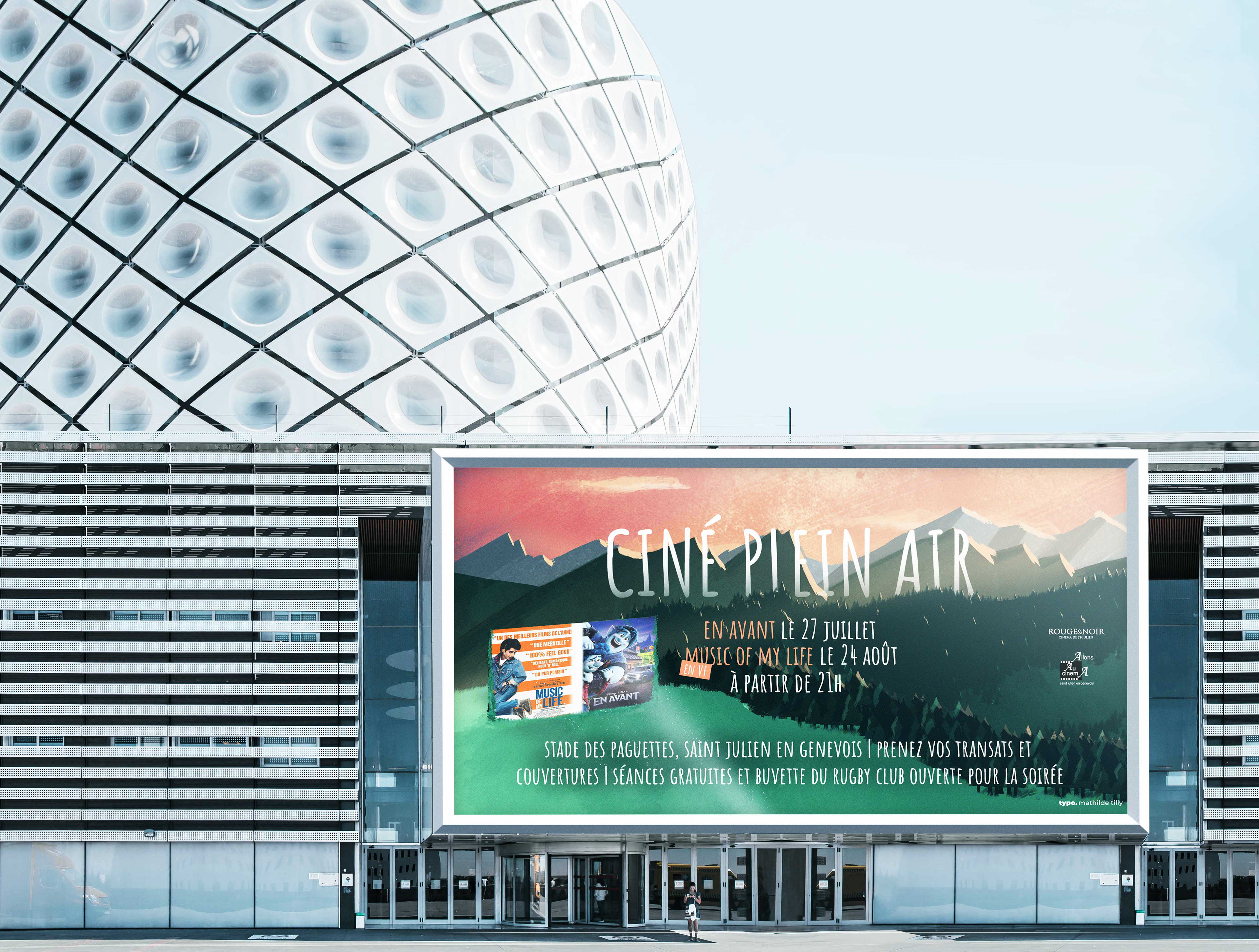 Cinquième affiche événementielle pour le Cinéma Plein Air de juillet 2021