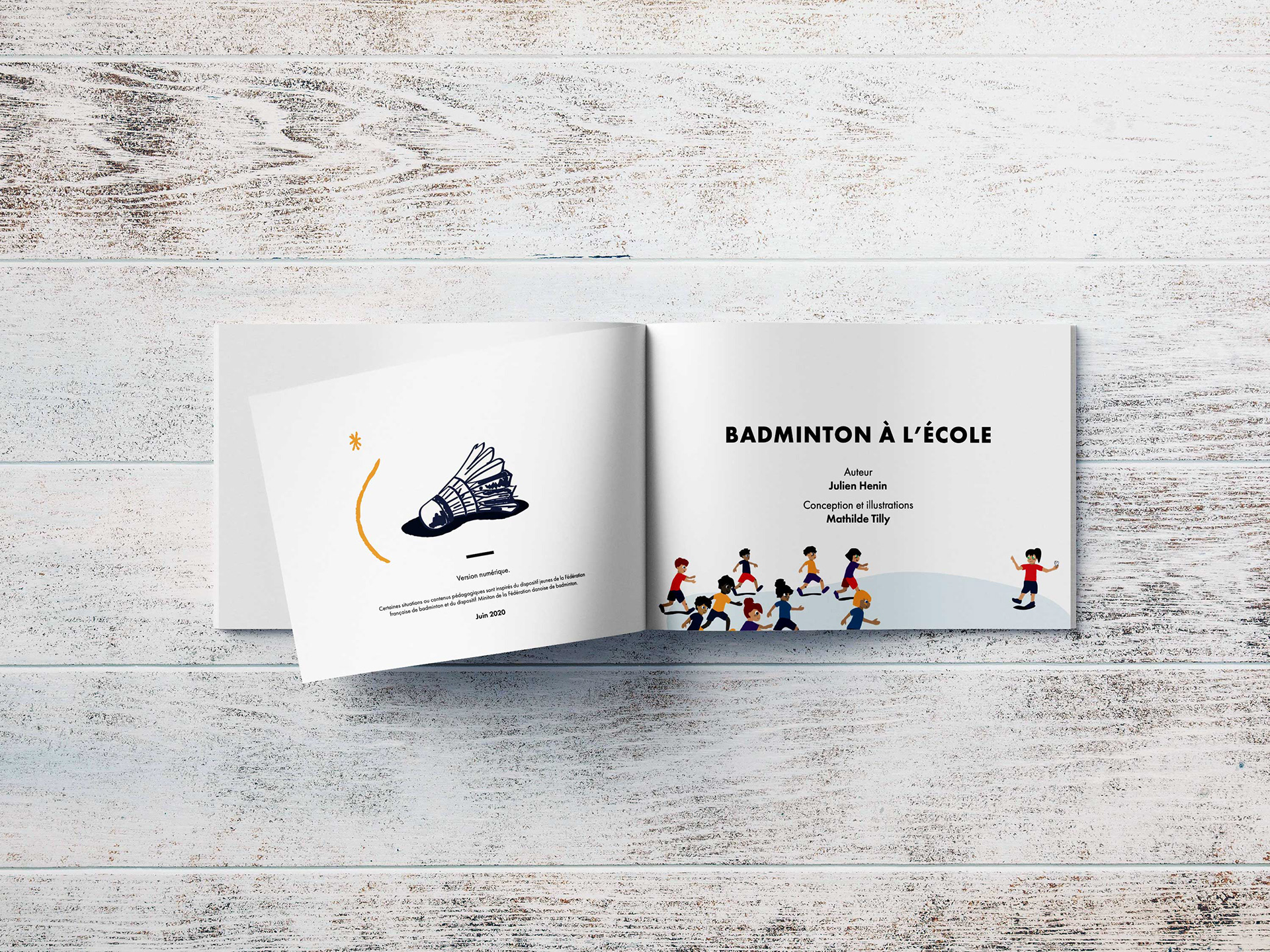 Premières pages intérieures du livret " Badminton à l'école "