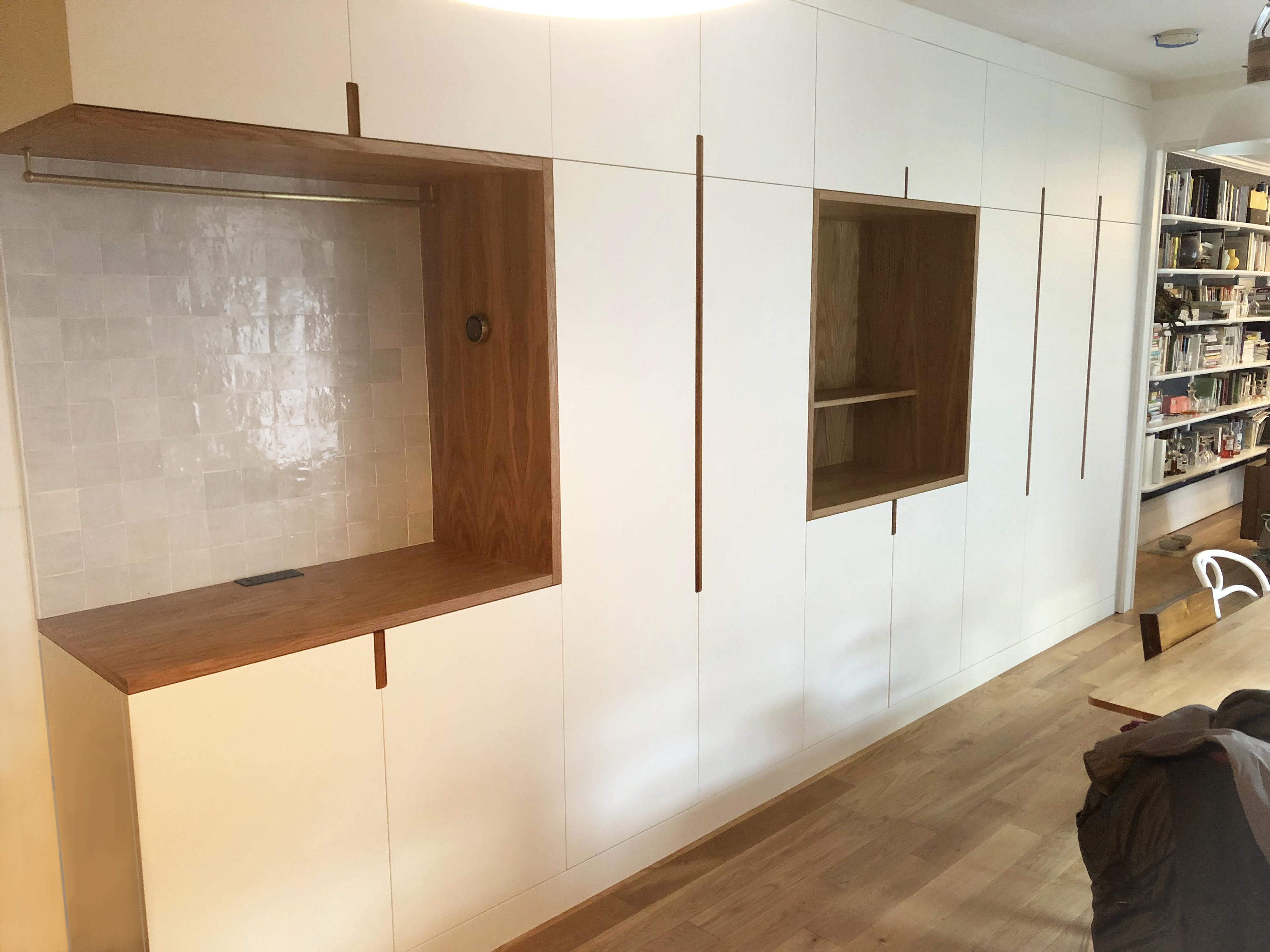 White Oak and Lacquer Built-in