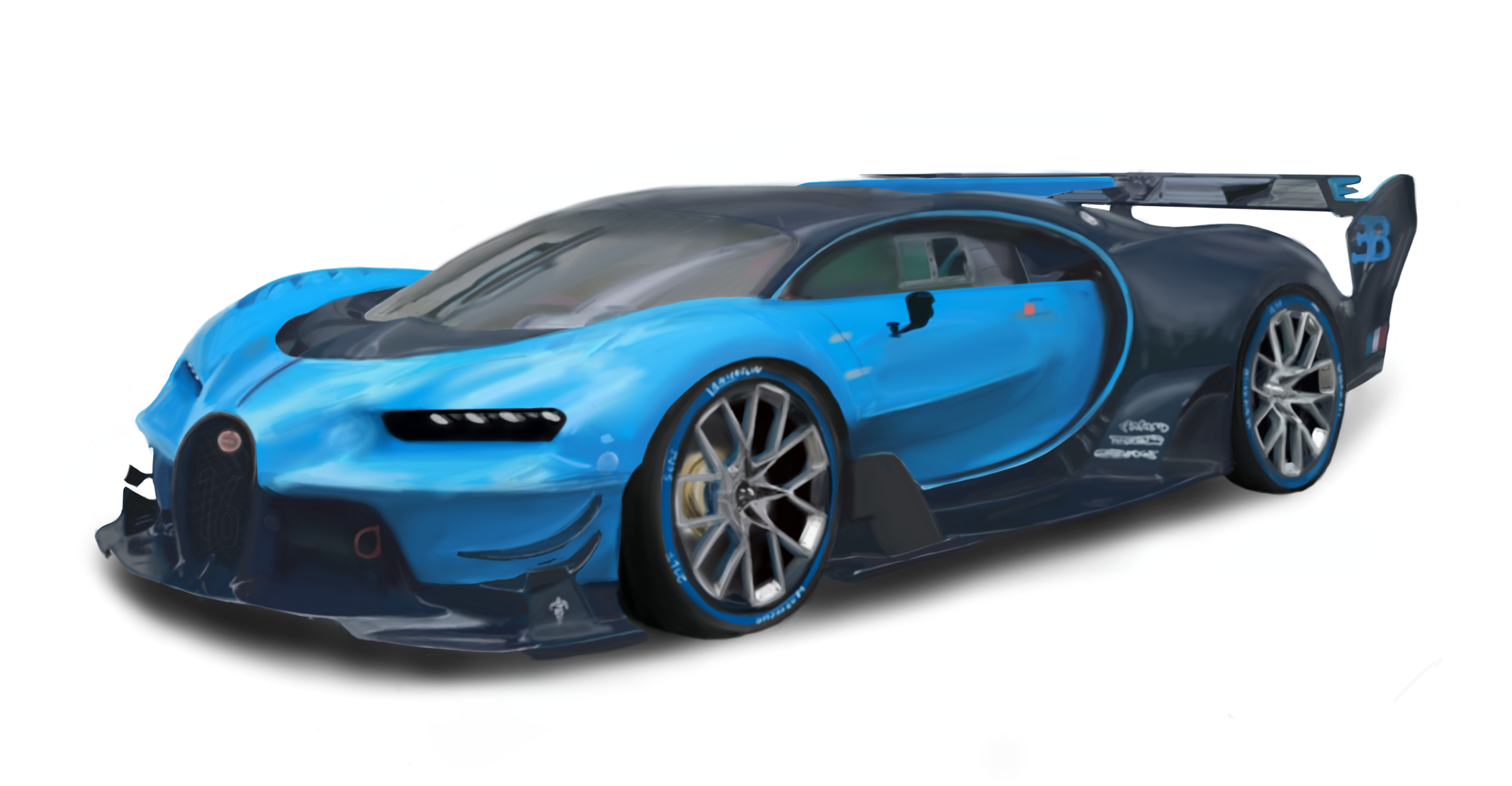 Bugatti Vision GT Rendered in Sketchbook Pro