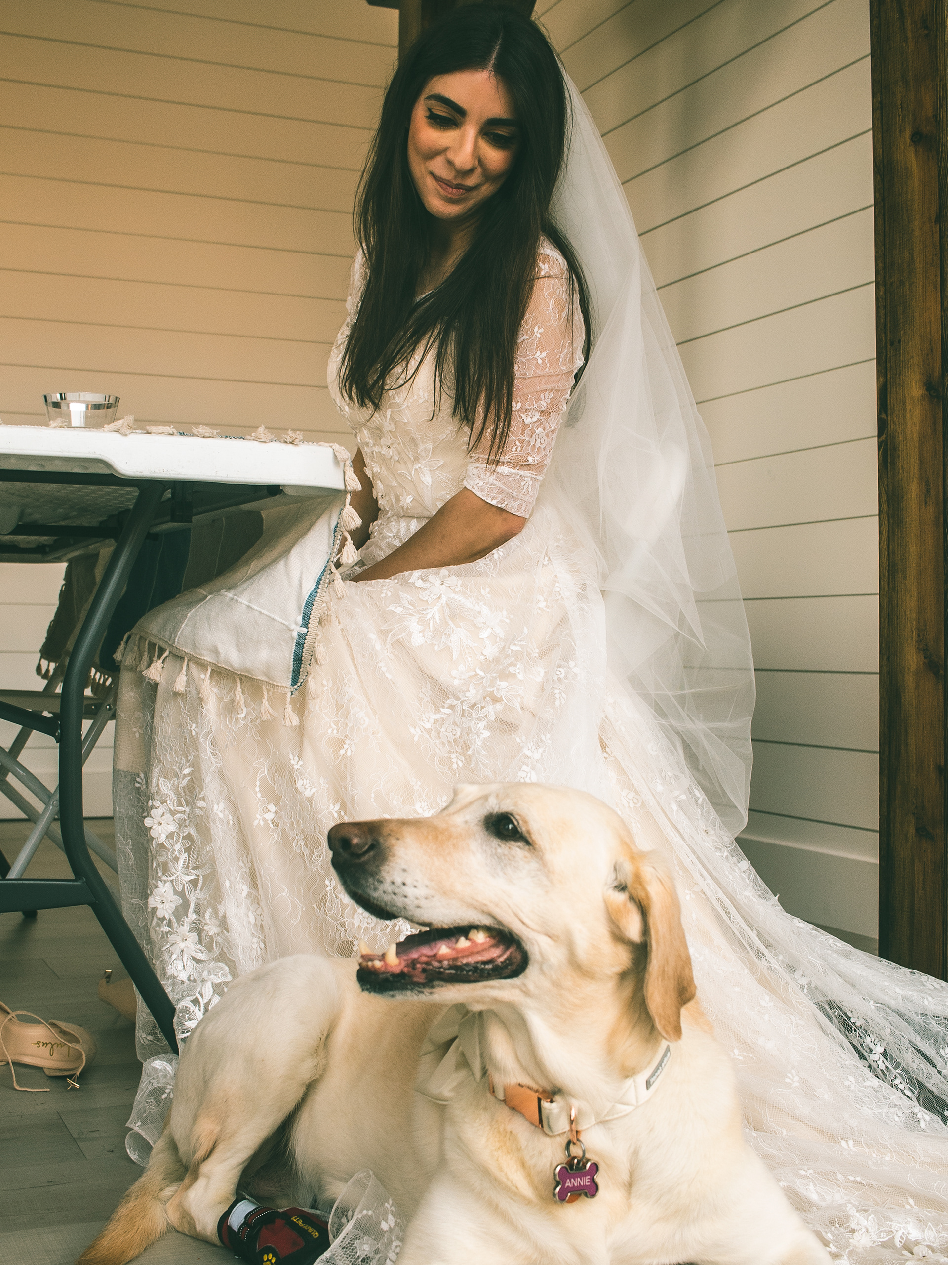 Bride and her pup