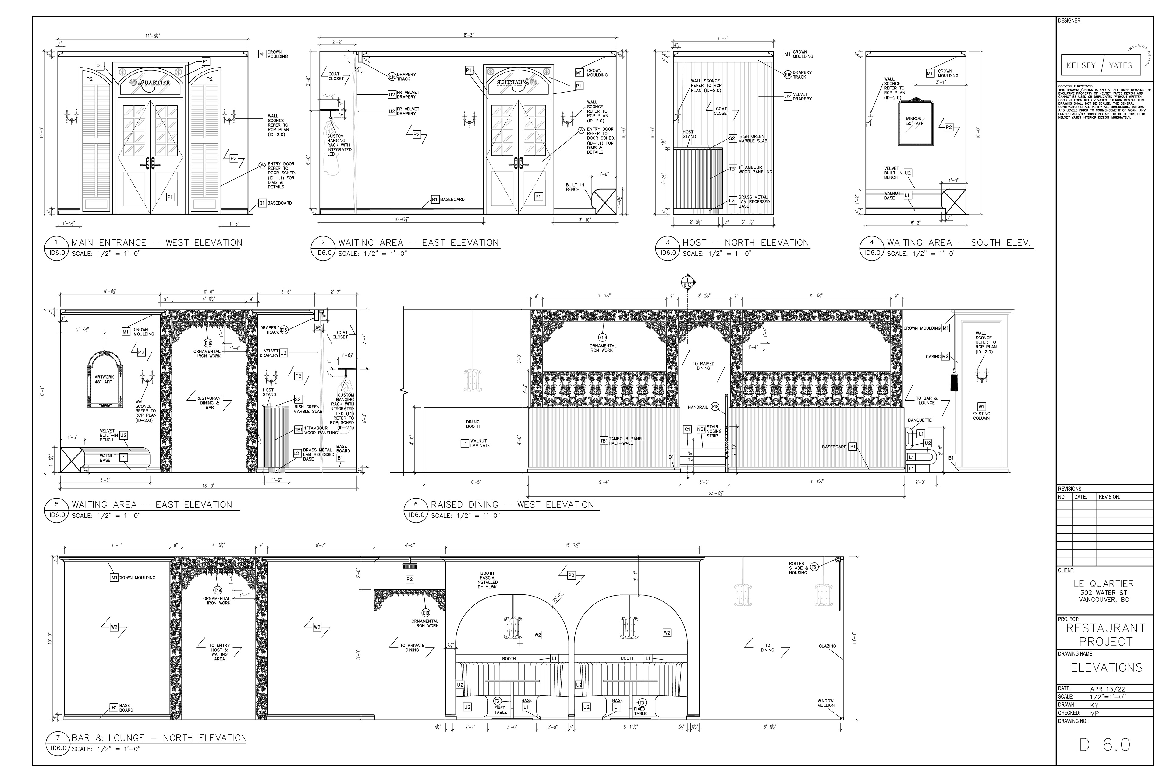 Construction Drawings - Elevations (AutoCAD)