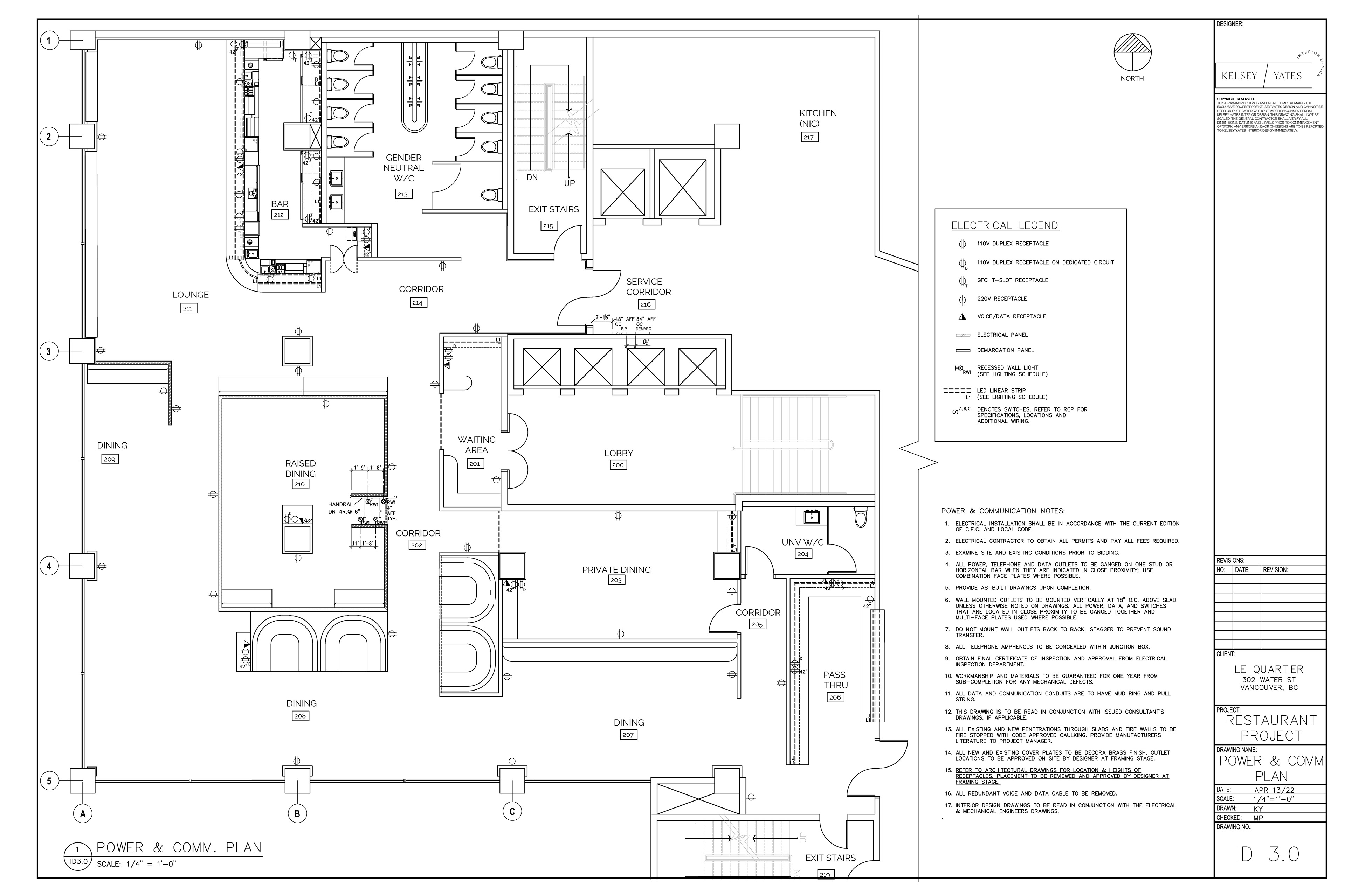 Construction Drawings - Power & Comm (AutoCAD)