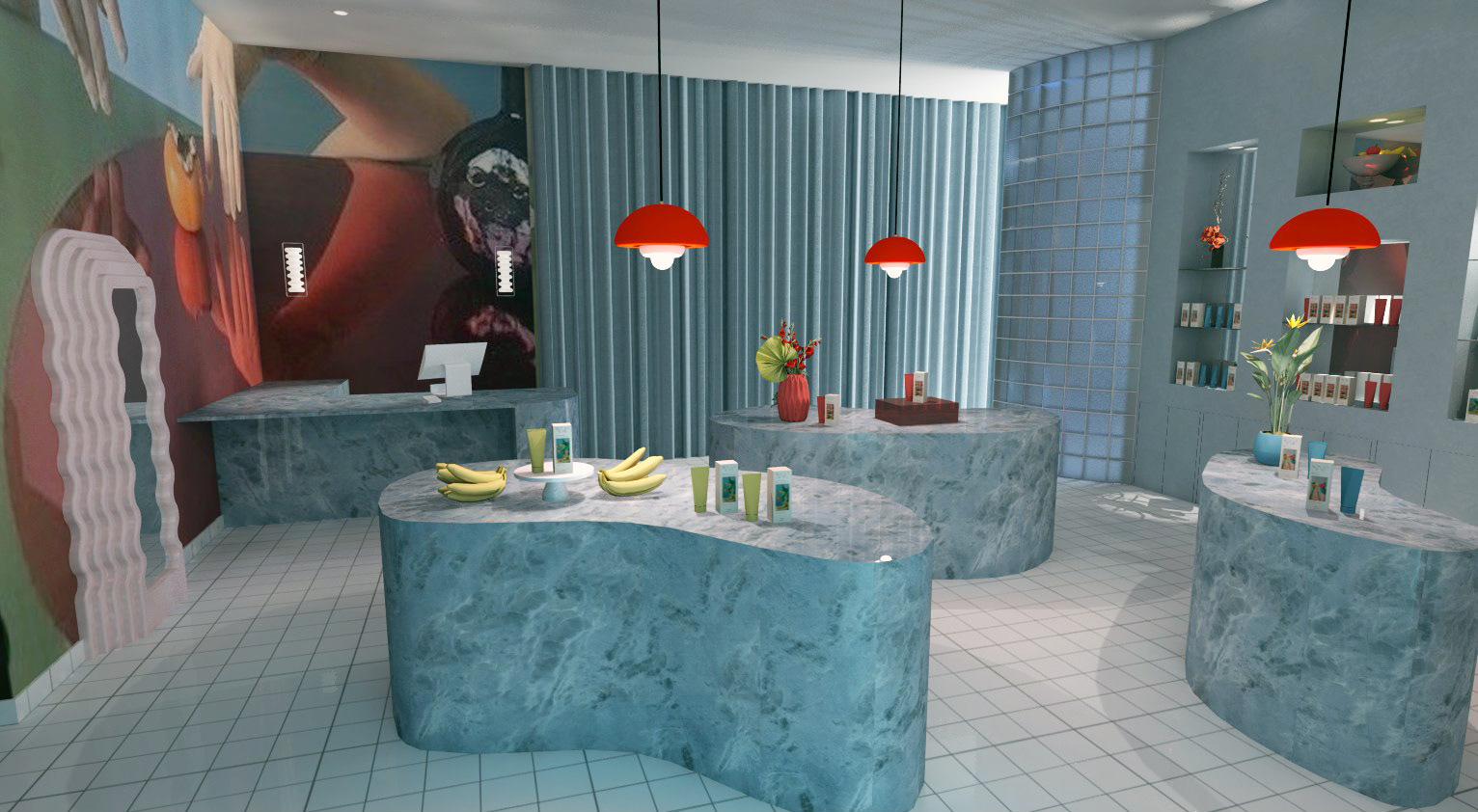 Retail Space Perspective (Sketchup / Podium)