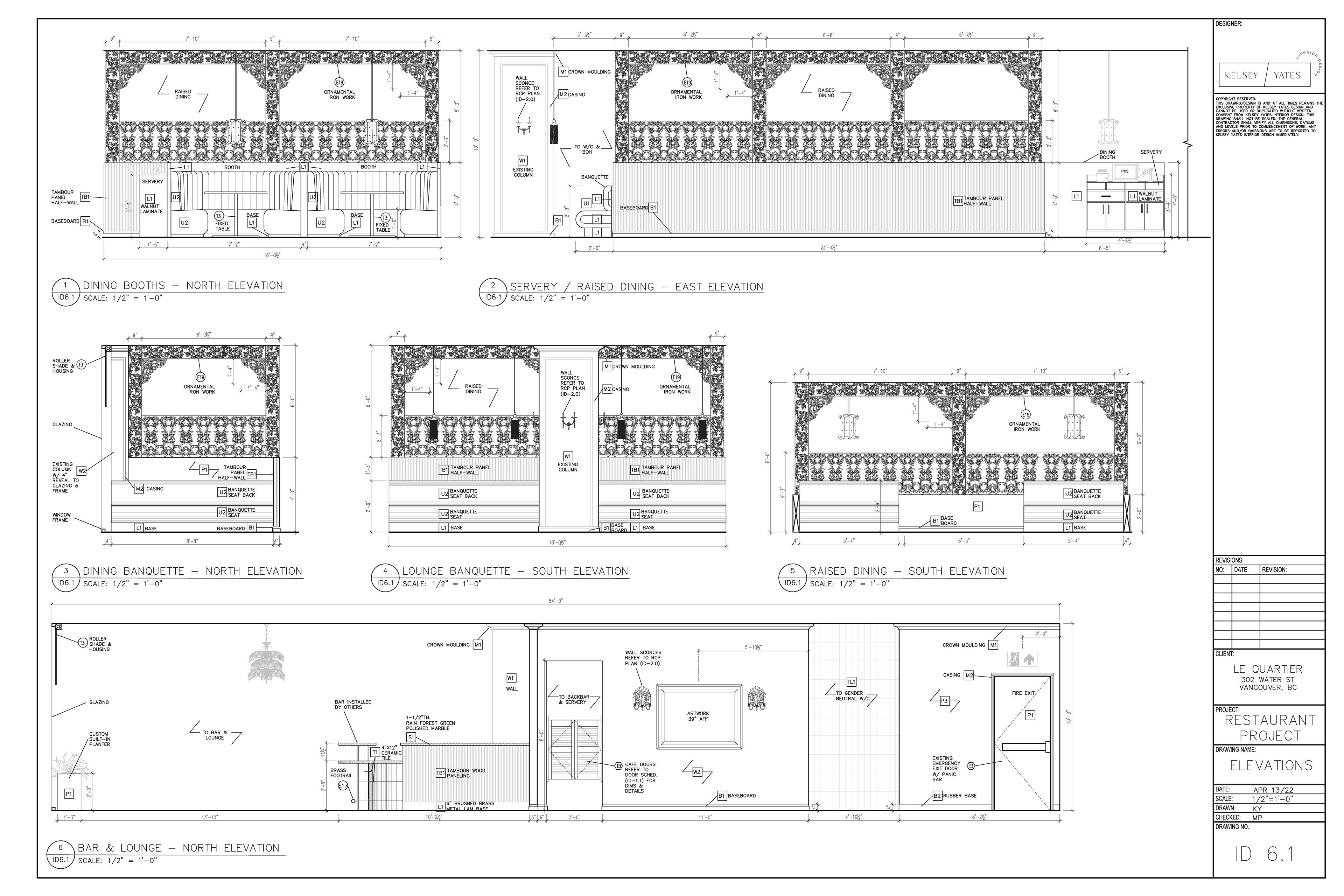 Construction Drawings - Elevations (AutoCAD)
