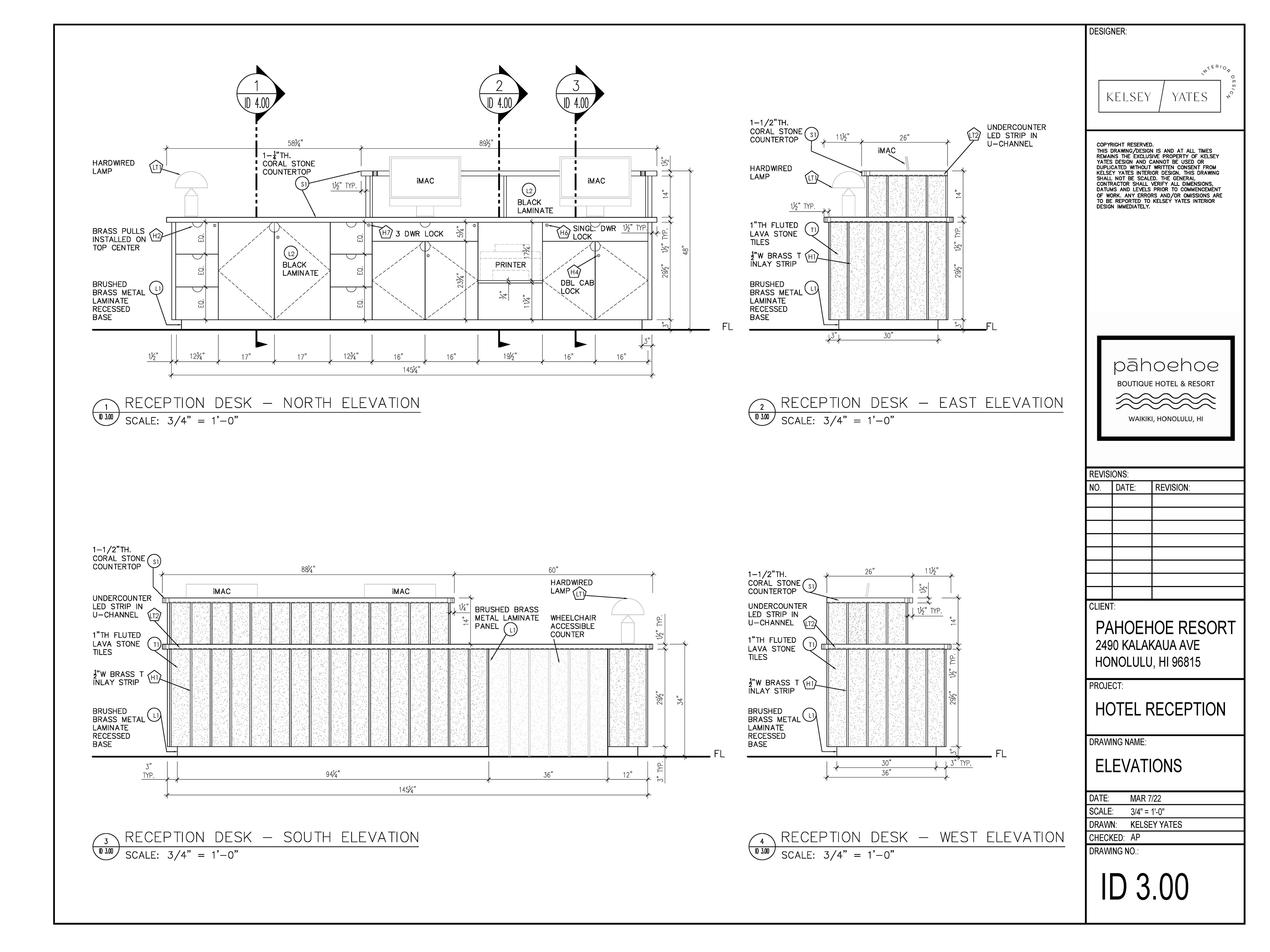 Millwork Drawings - Elevations (AutoCAD)