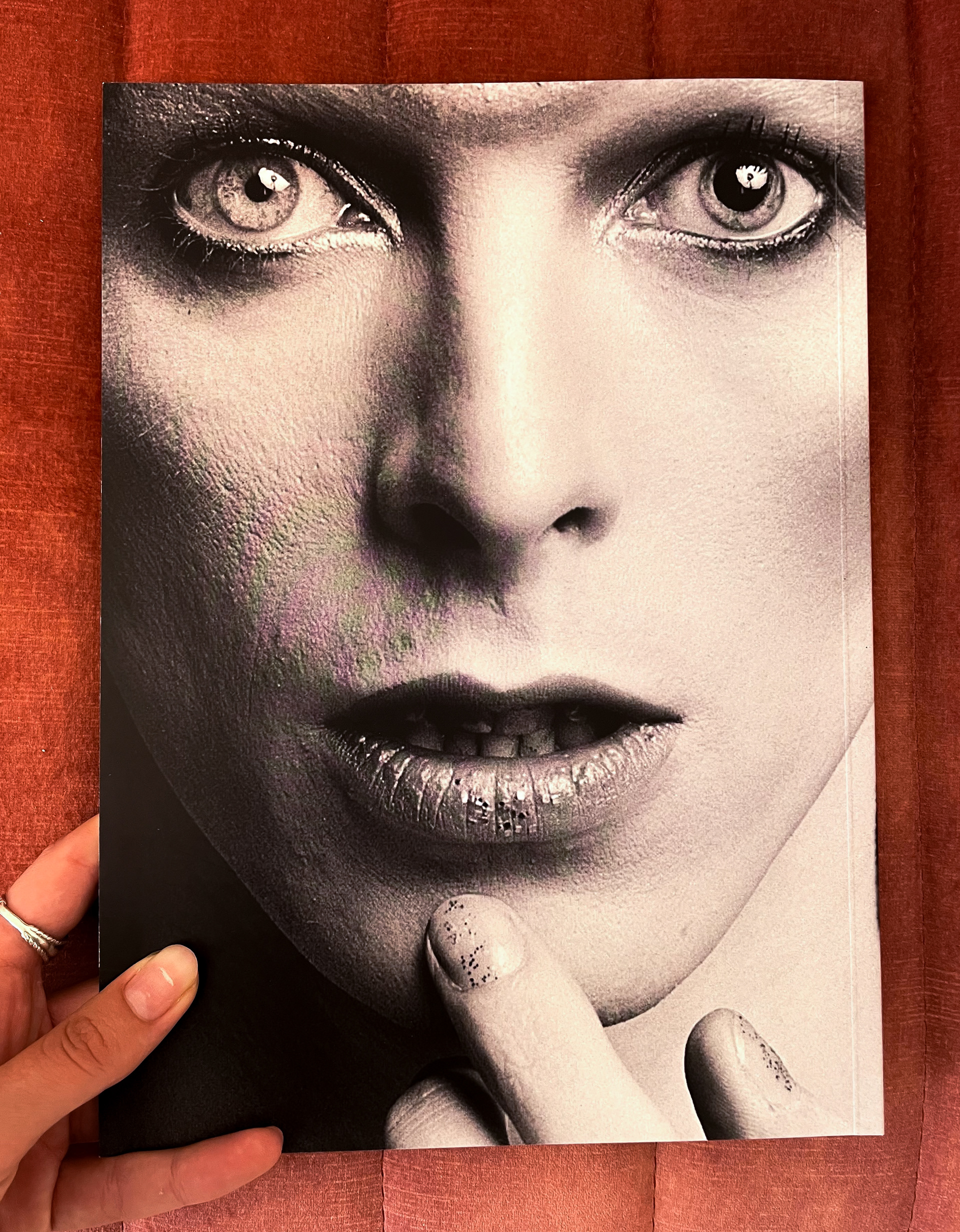 The front cover: Bowie as Ziggy Stardust, his most famous persona
