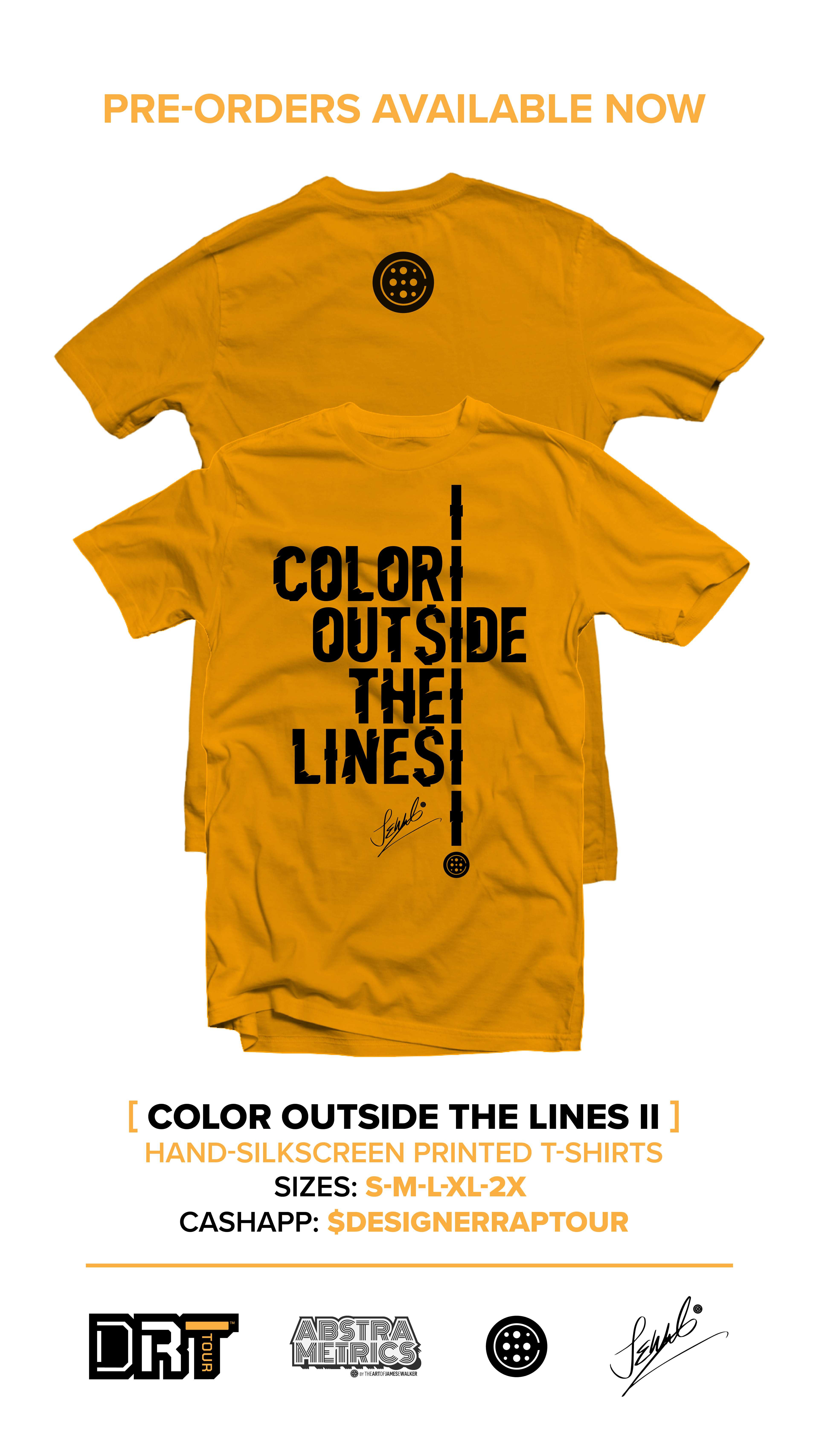 Hand-Silkscreen Printed T-Shirts by James E! Walker - Color Outside the Lines 2