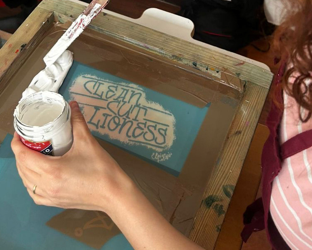 Screen printin for Eloise Fabbri, Nora Bruno 
