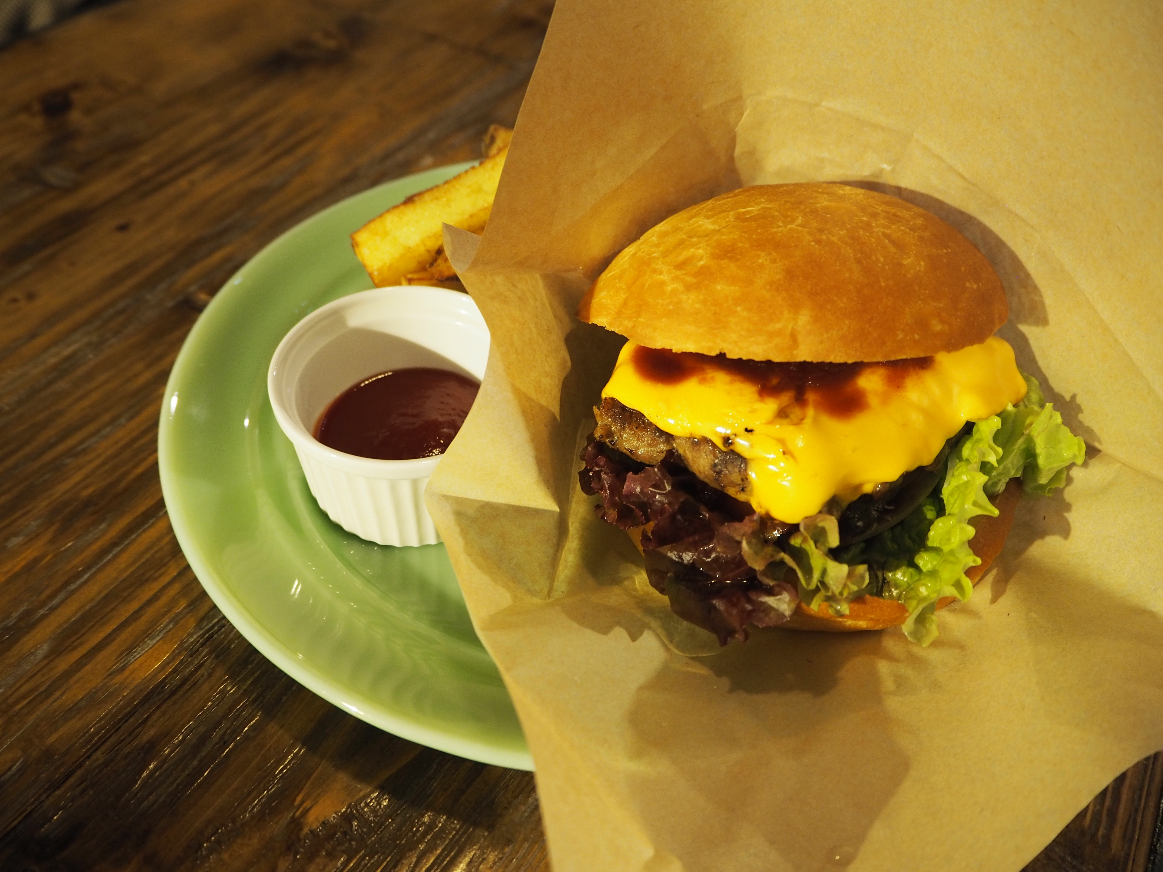 la panxaのバンズを使ったハンバーガーもオススメです！