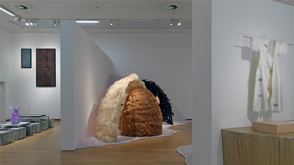 Installation view It's Our F***ing Backyard. Designing Material Futures. Stedelijk Museum Amsterdam. Photo: Gert Jan van Rooij