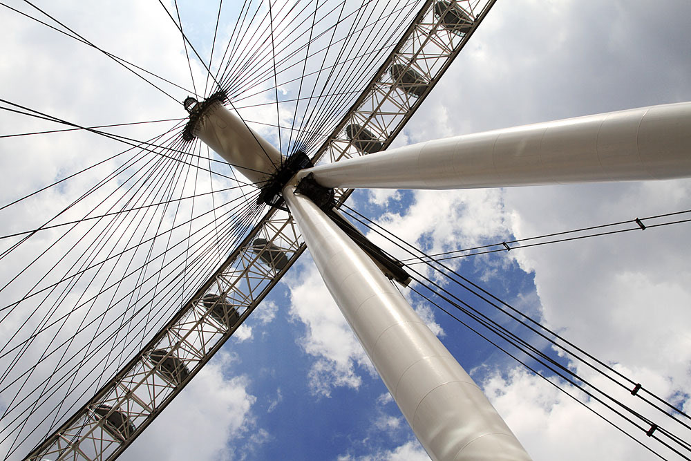 London Eye von unten