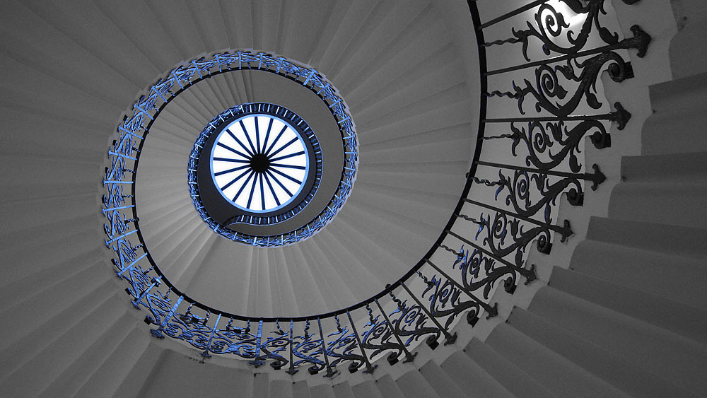 Treppe im Queen's House, London Greenwich