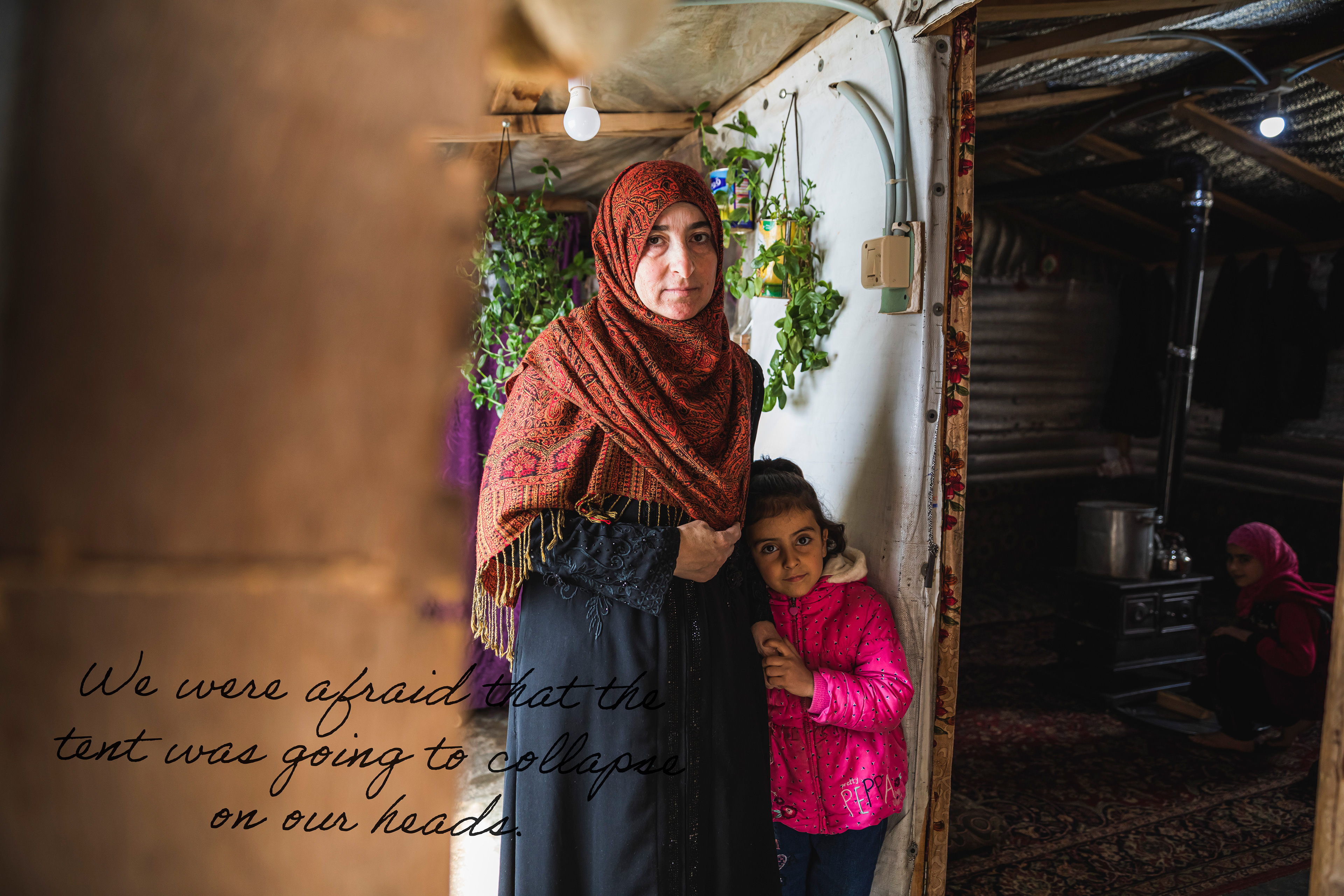 Fatima has lupus and takes care of her 4 remaining children alone. Her tent got damaged during a storm last winter, so LPC supported her to stay sheltered during the severe cold weather.