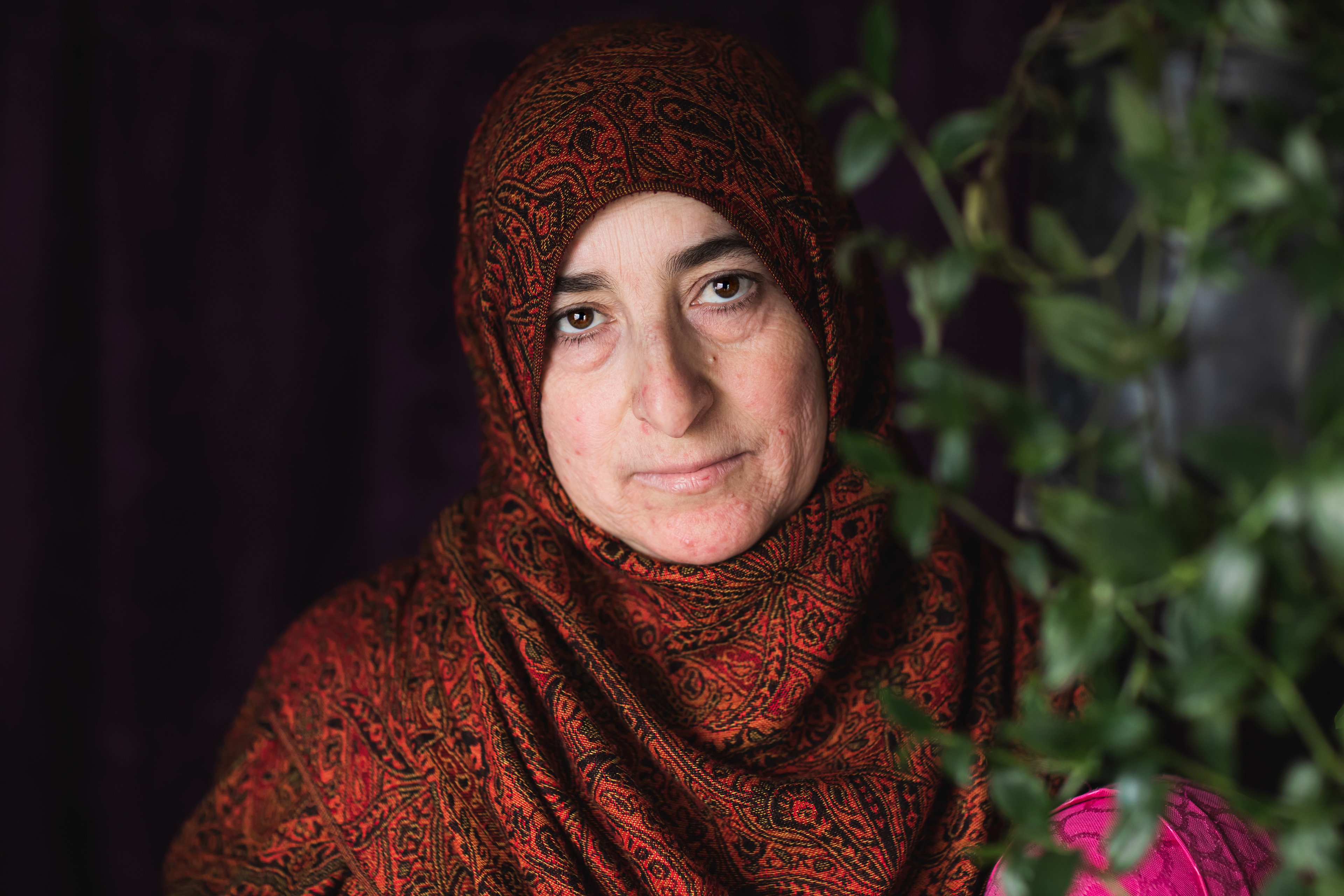 Fatima, Syrian refugee widow, inside her tent in Bekaa. She lost her husband and 3 of her children during a bombing in the Syrian war.