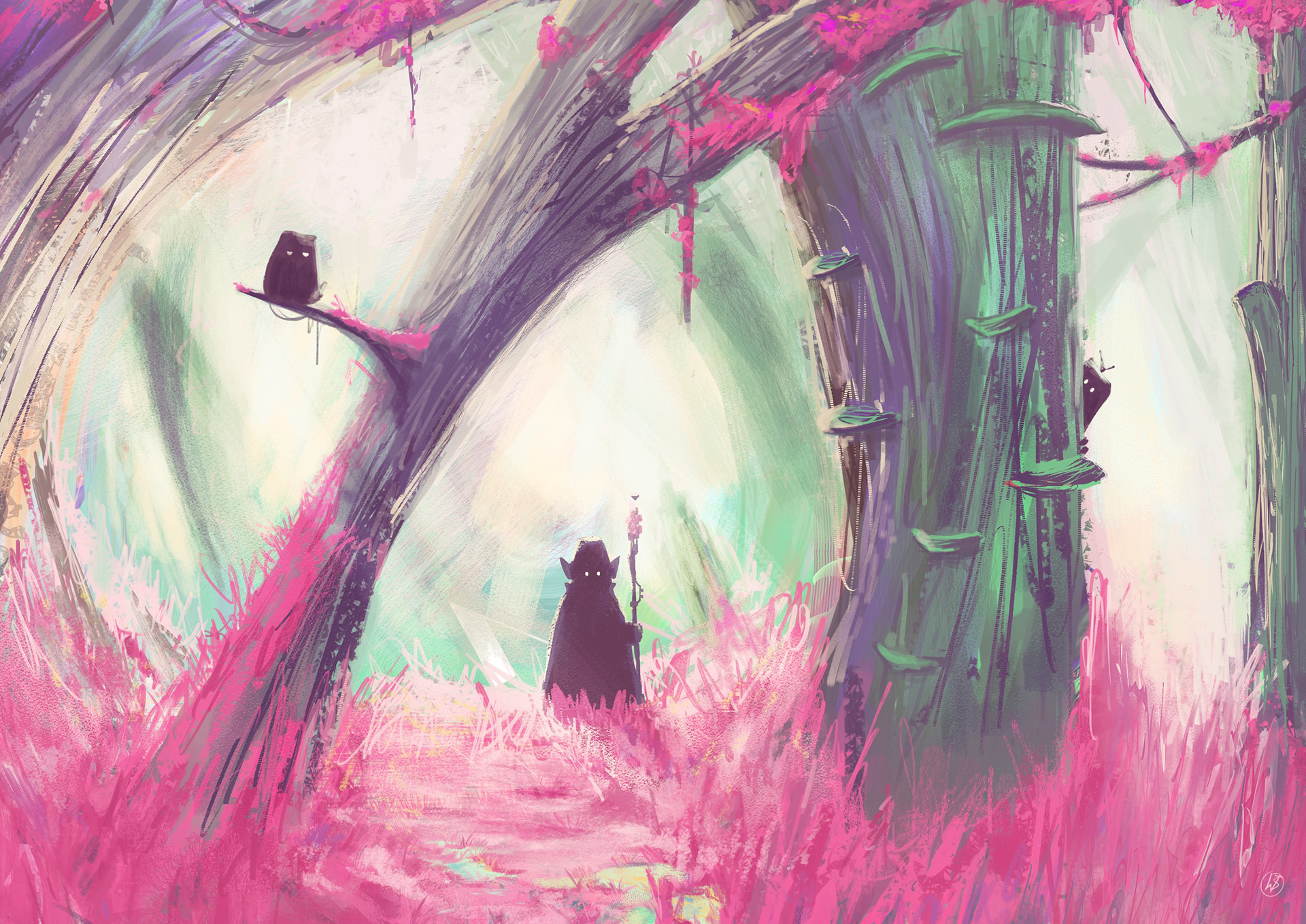 Magischer Wald Illustration