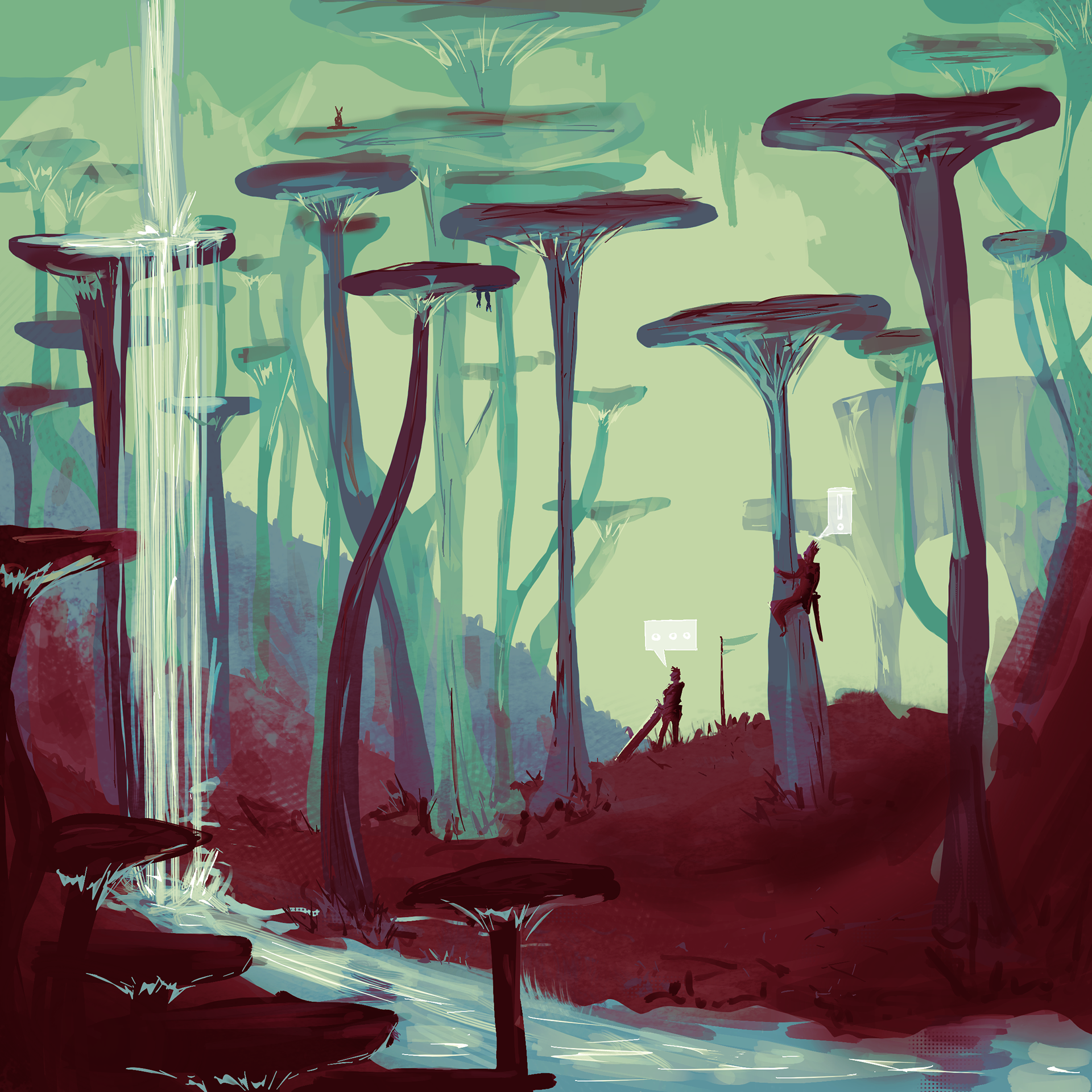 Pen & Paper Illustration: Unterirdischer Pilzwald