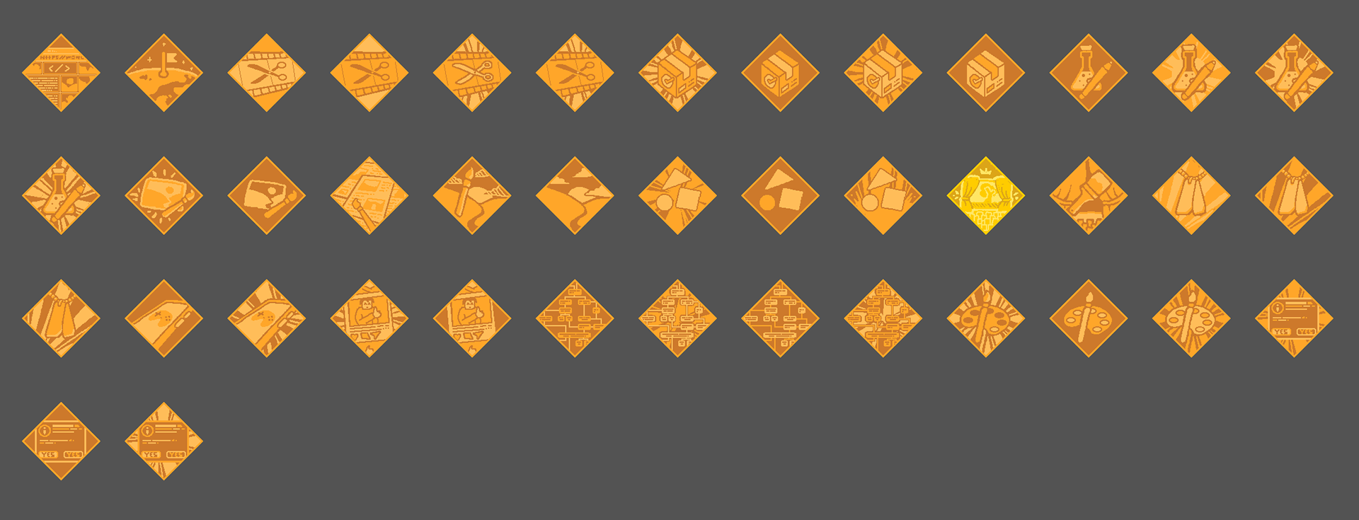 kreative Skill Icons & Varianten