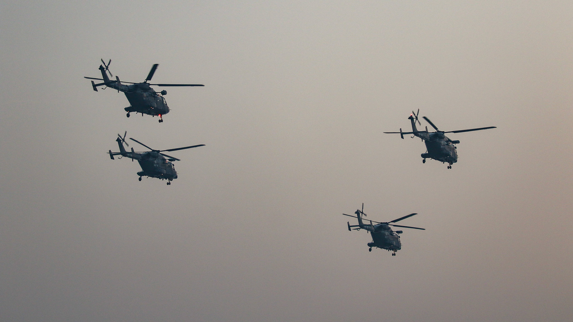 Diamond Form, led by Cdr Tripathi, flanked by Cdr Roy, Cdr Vivek, LtCdr Mehta