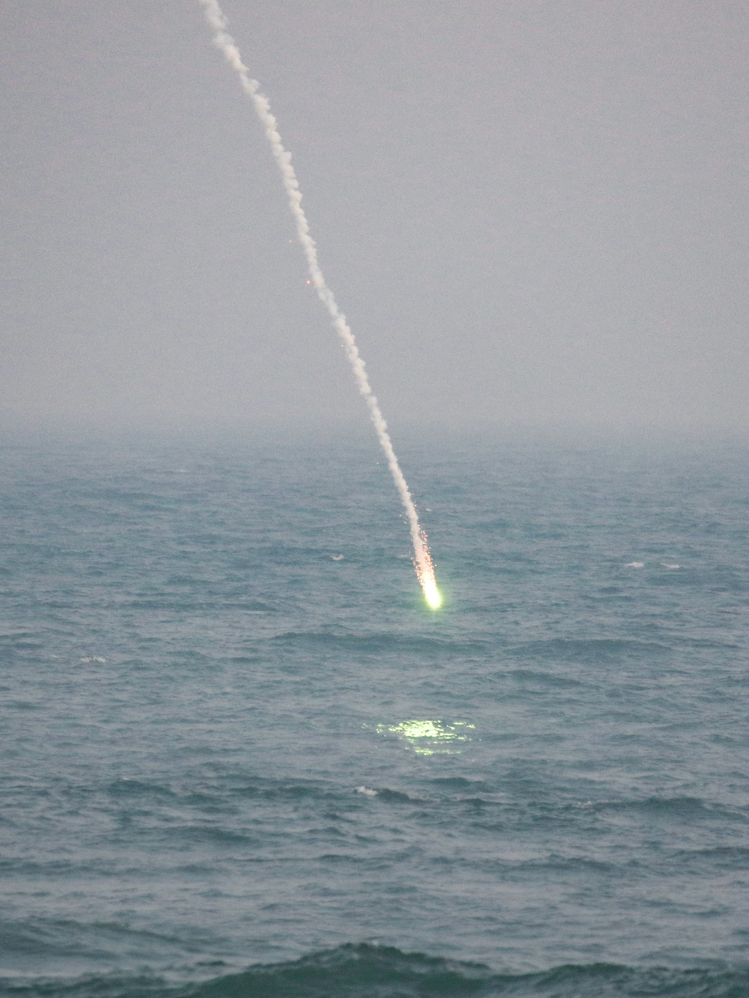 Flare deployed from a vessel