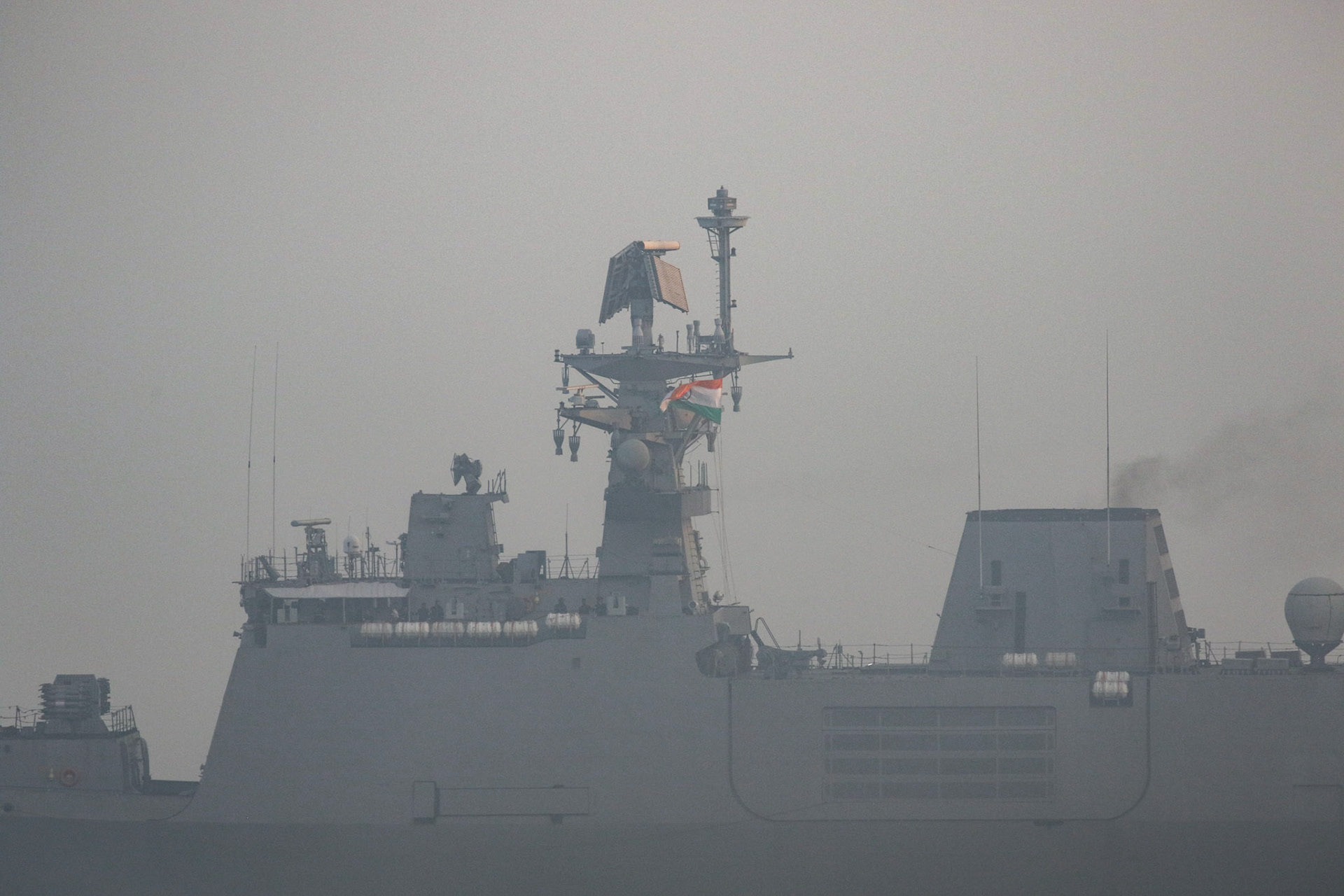 INS Sahyadri (F49), commanded by Capt Rajat Kumar