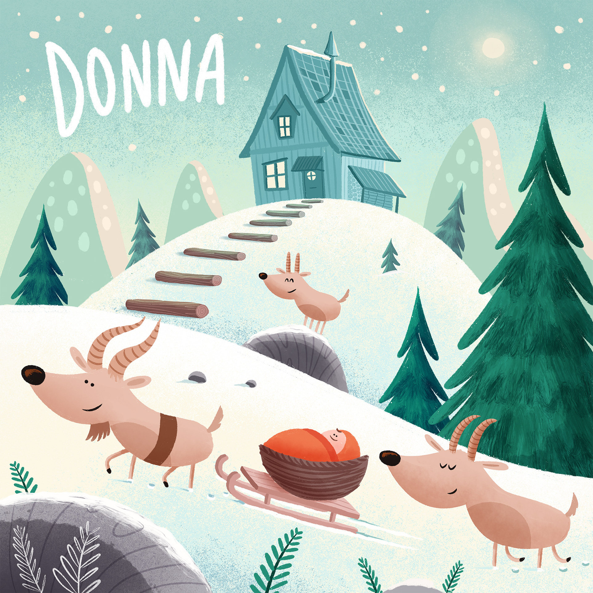 Geboortekaartje op maat voor Donna