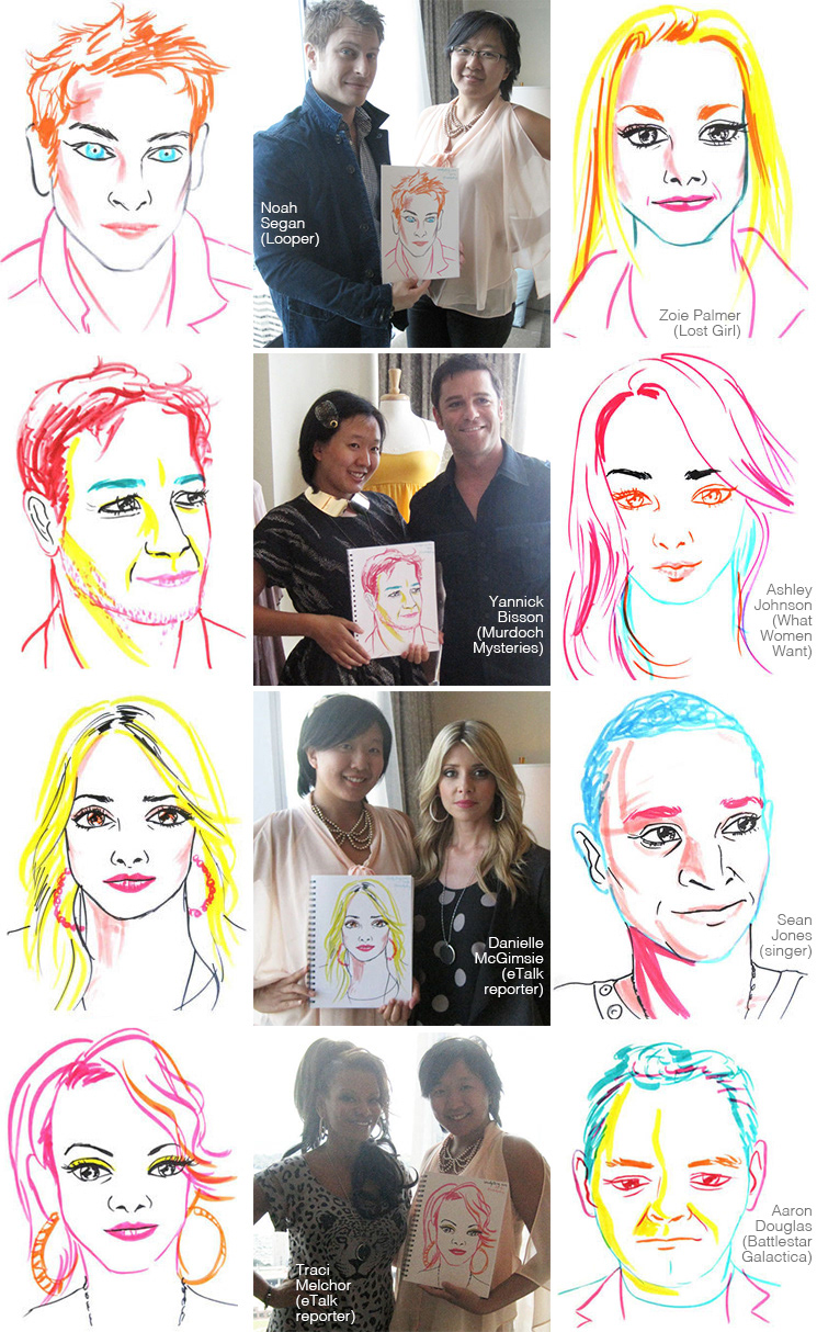 live portrait sketches at the 2012 Toronto International Film Festival gifting lounge at the Ritz Carlton residence. Notable guests: Noah Segan (Looper), Zoie Palmer (Lost Girl), Yannick Bisson (Murdoch Mysteries), Ashley Johnson (What Women Want), Danielle McGimsie (eTalk Reporter), Sean Jones (singer), Traci Melchor (eTalk Reporter), Aaron Douglas (Battlestar Galactica)
