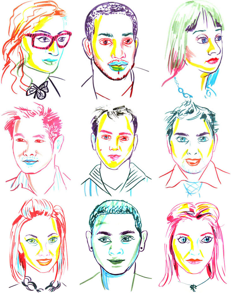 live portrait sketches at the 2012 Condos and Cocktails party at The Carlaw by M5V Realty in Toronto