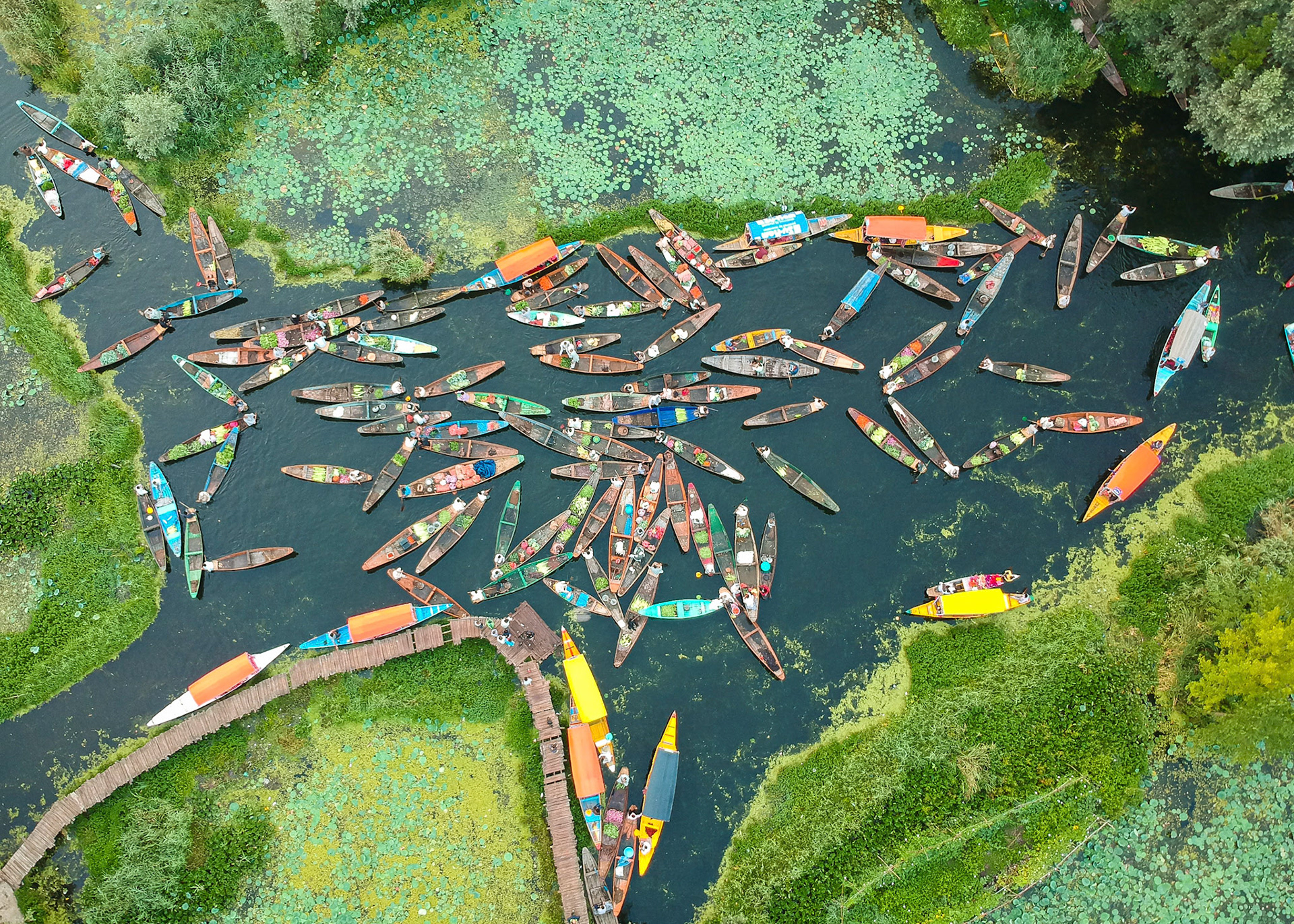 Floating Vegetable Market, Srinagar