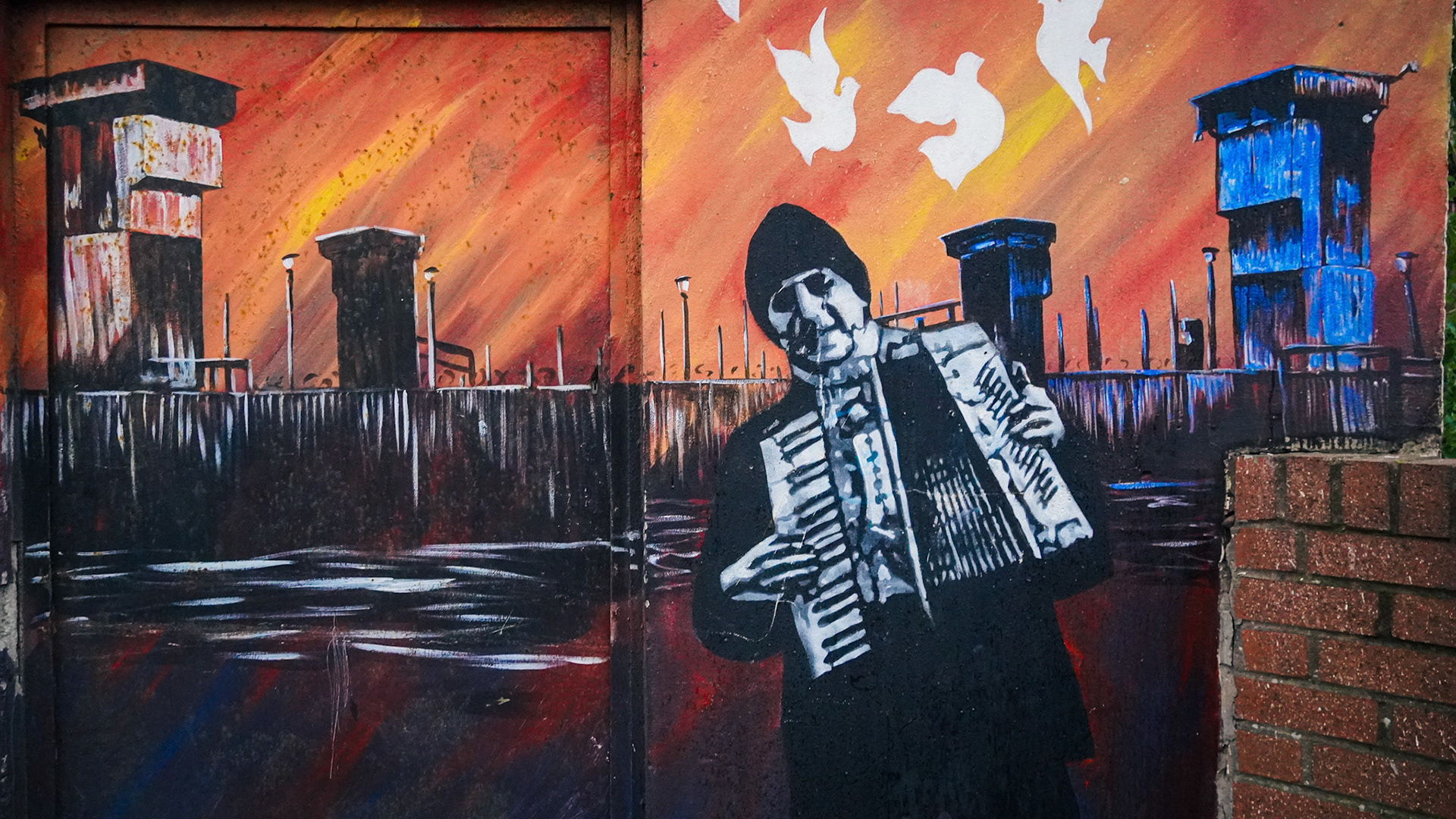 Mural near Falls Road Belfast