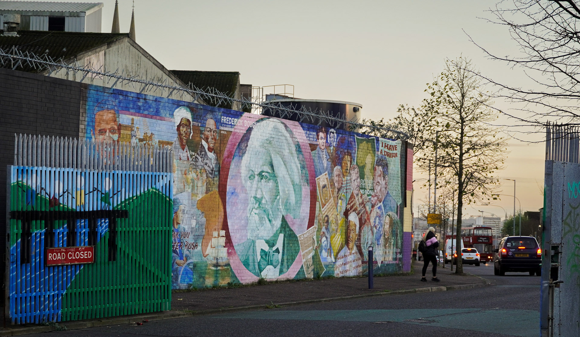 Murals near Falls Road Belfast