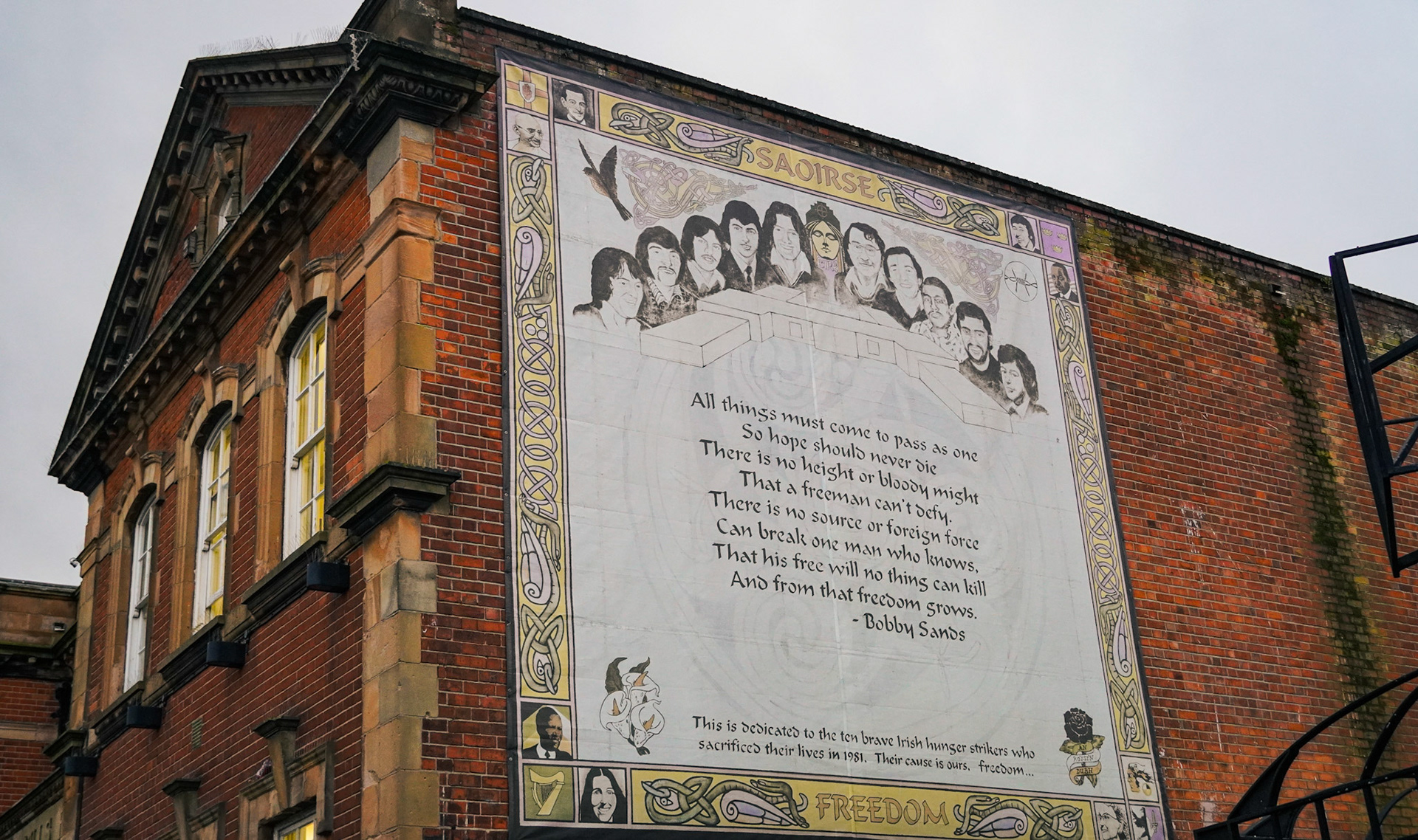 Mural near Falls Road Belfast