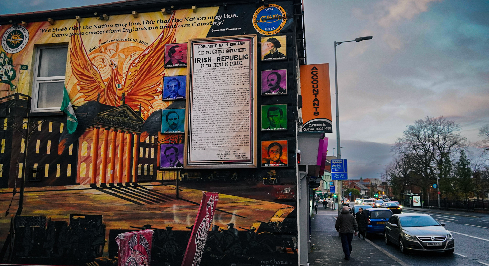 Murals near Falls Road Belfast