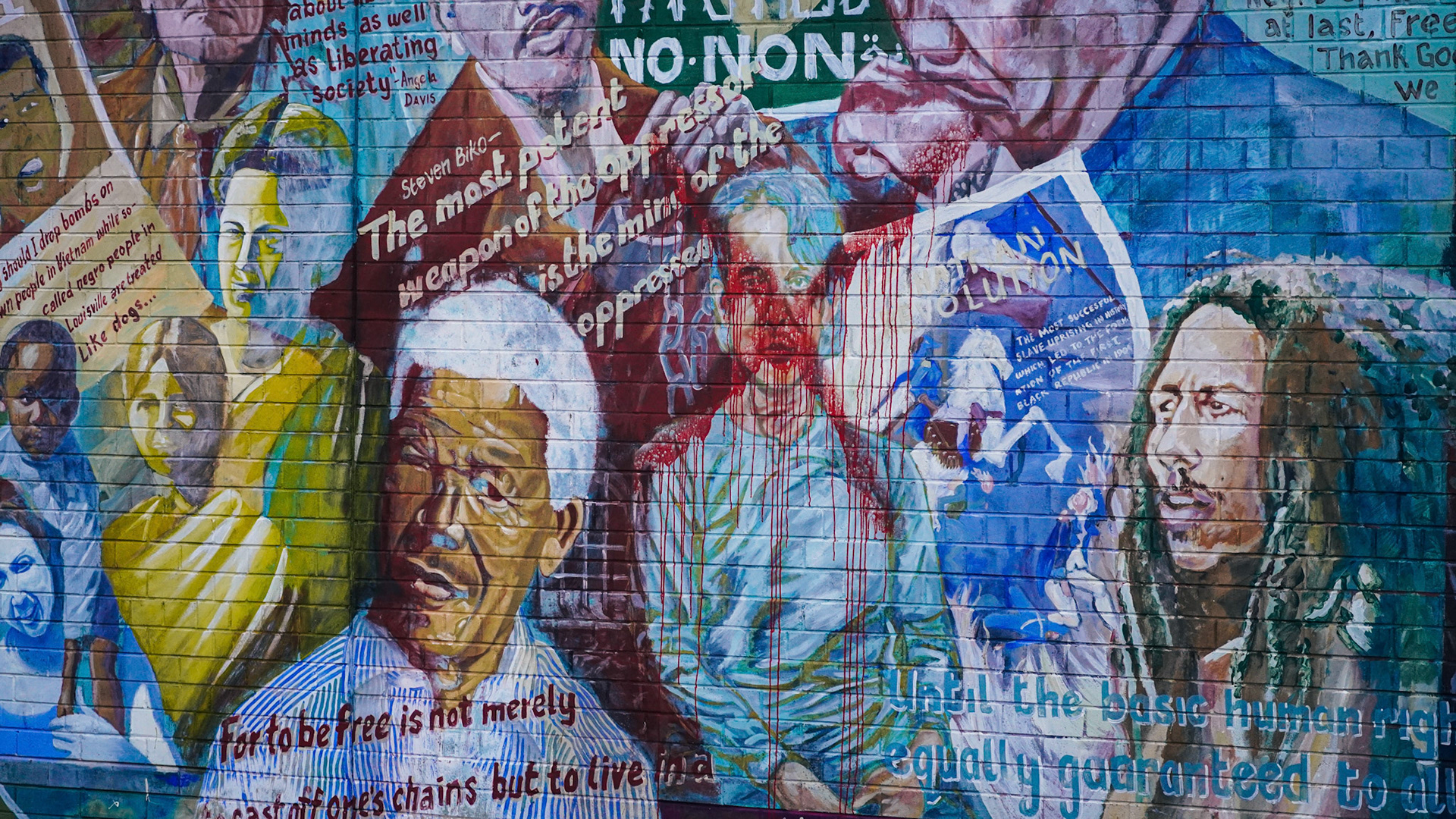 Mural near Falls Road Belfast