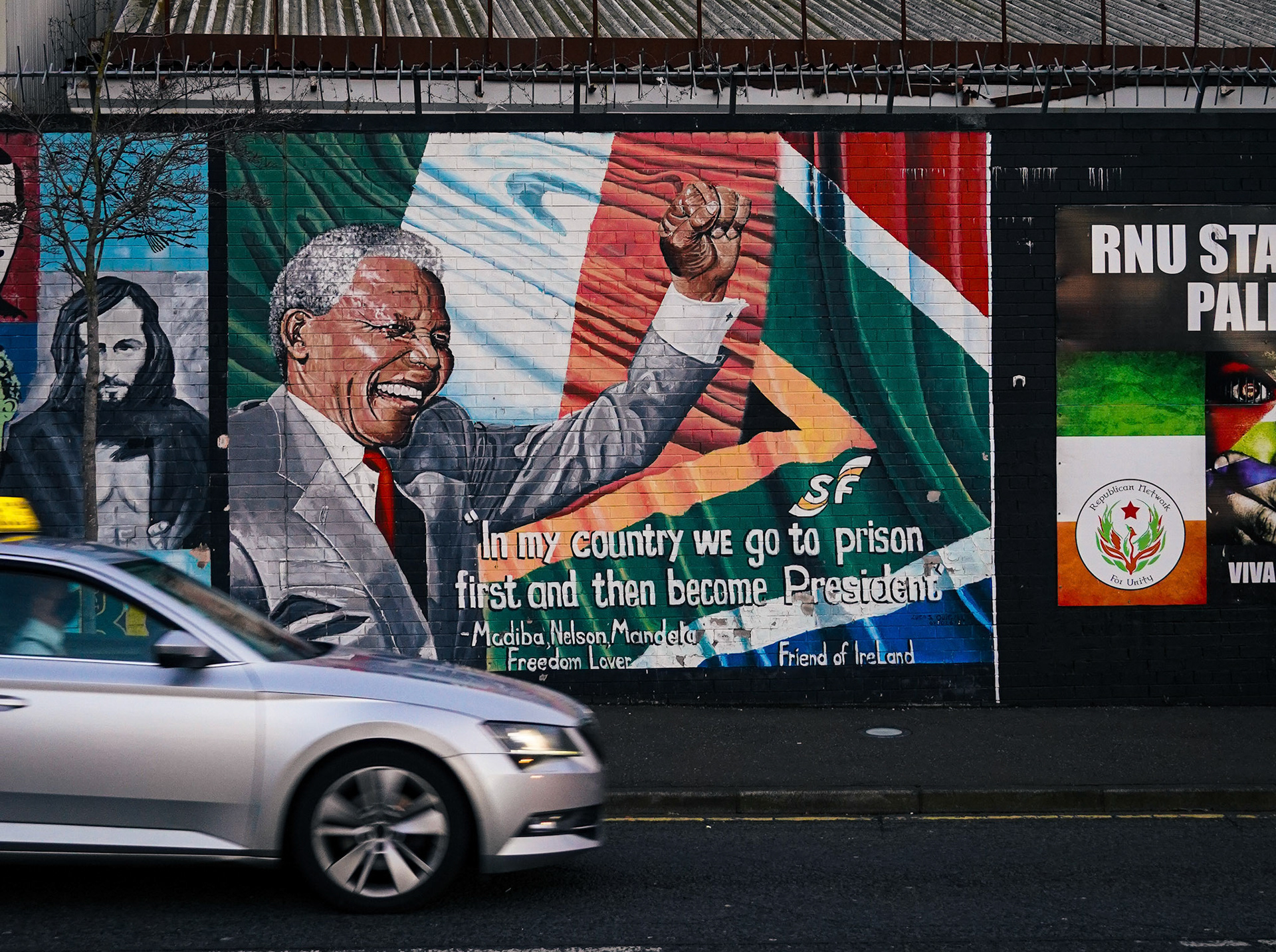 Murals near Falls Road Belfast