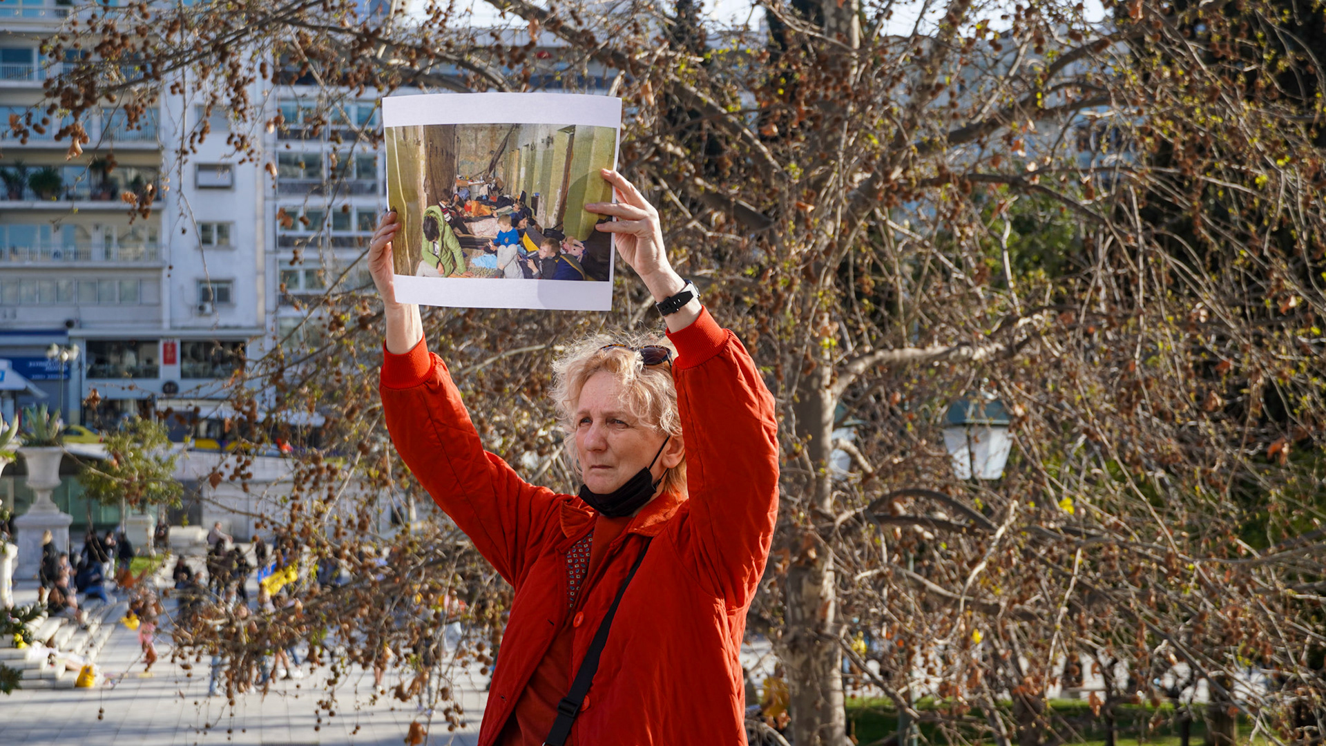 Protographs from Ukarine war protests in Athens, Greece