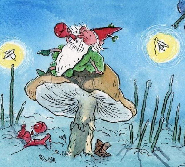 Gnome from 'You A Fairy' illustrated for meanpeppervine.com