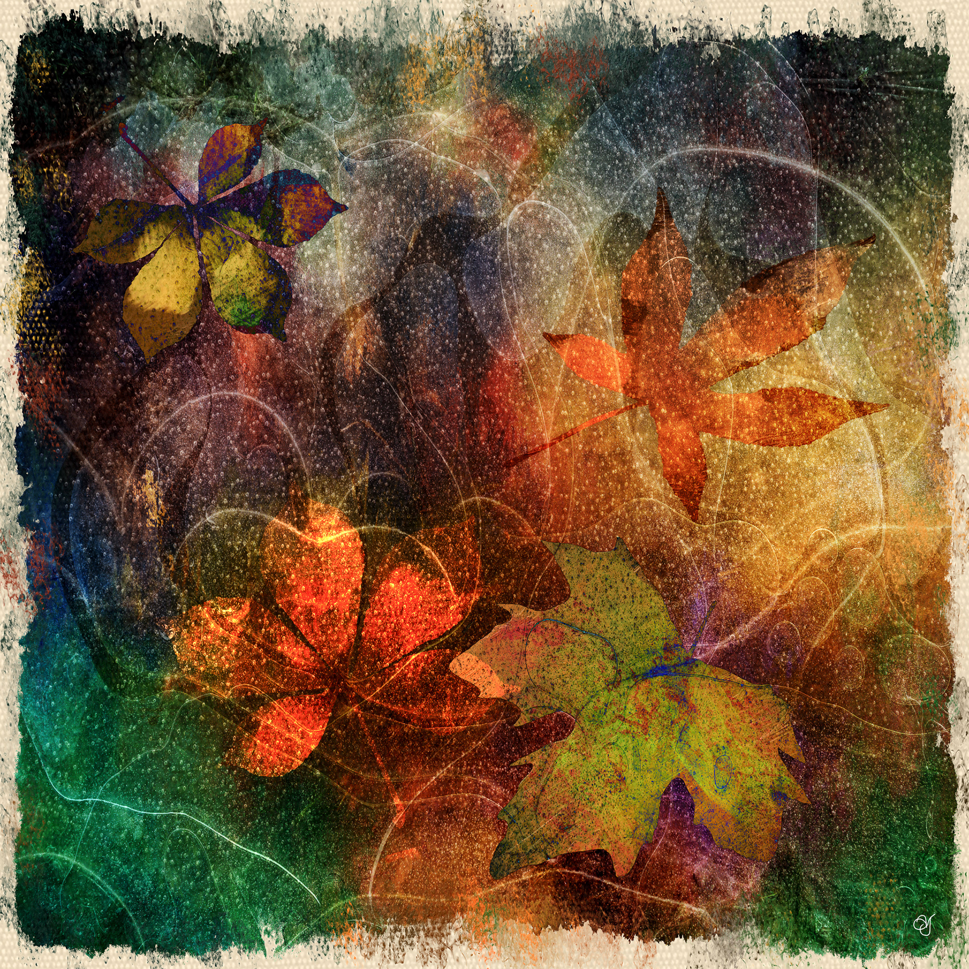 Leaves Under Ice