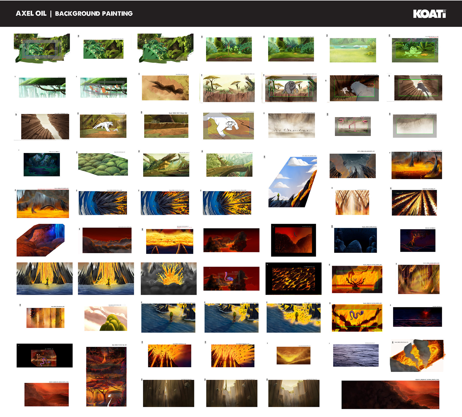 Koati Background Painting - Axel Oil