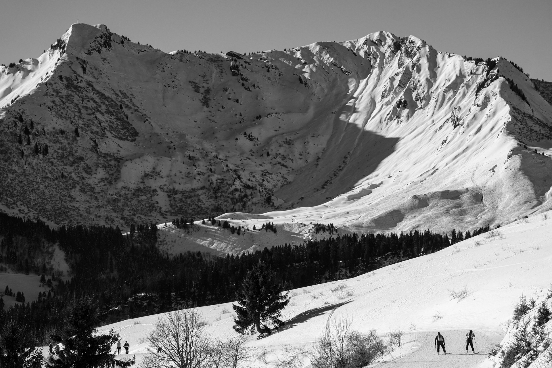 skiing on mont chery les gets France