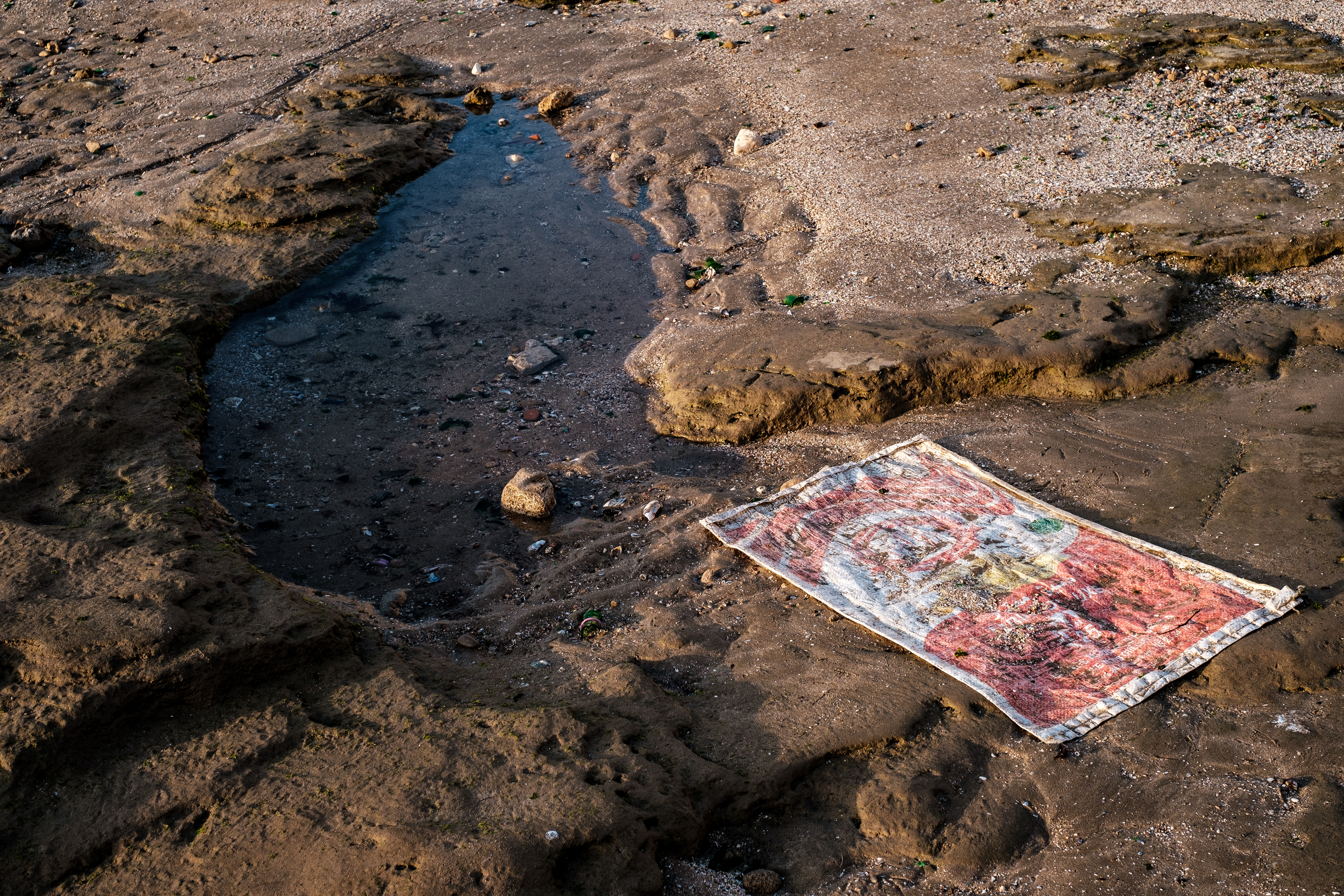 prayer matt at sunset 