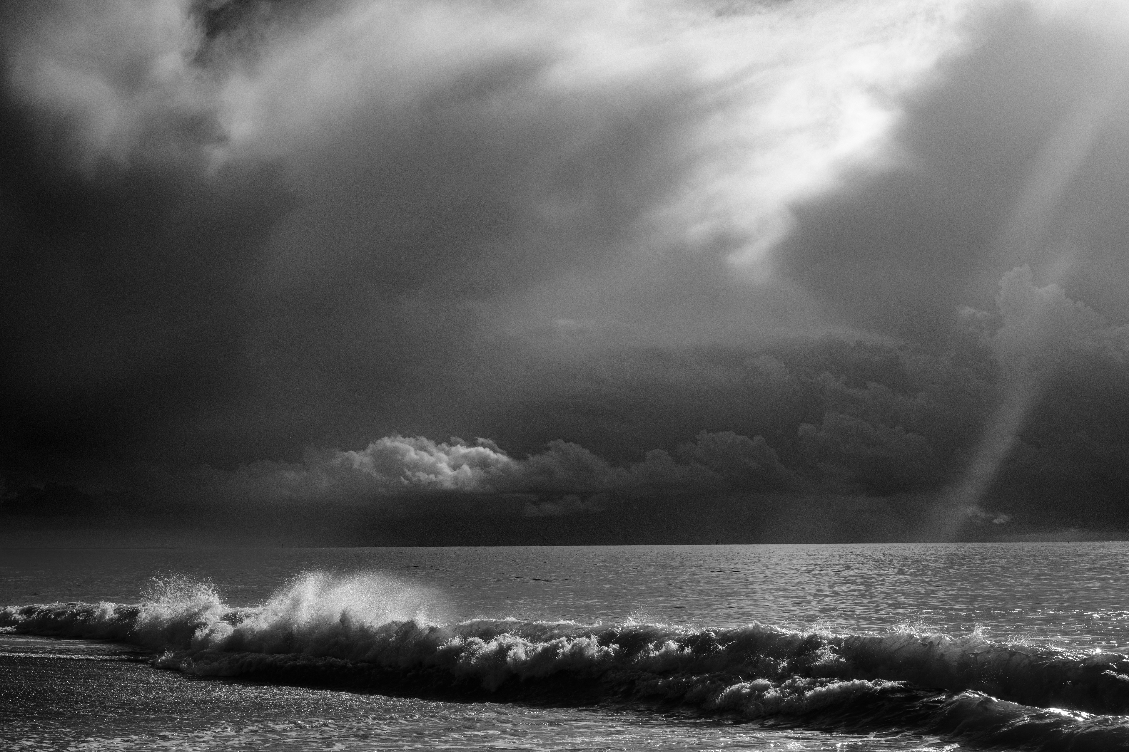 hayling island beach Hampshire storm brewing