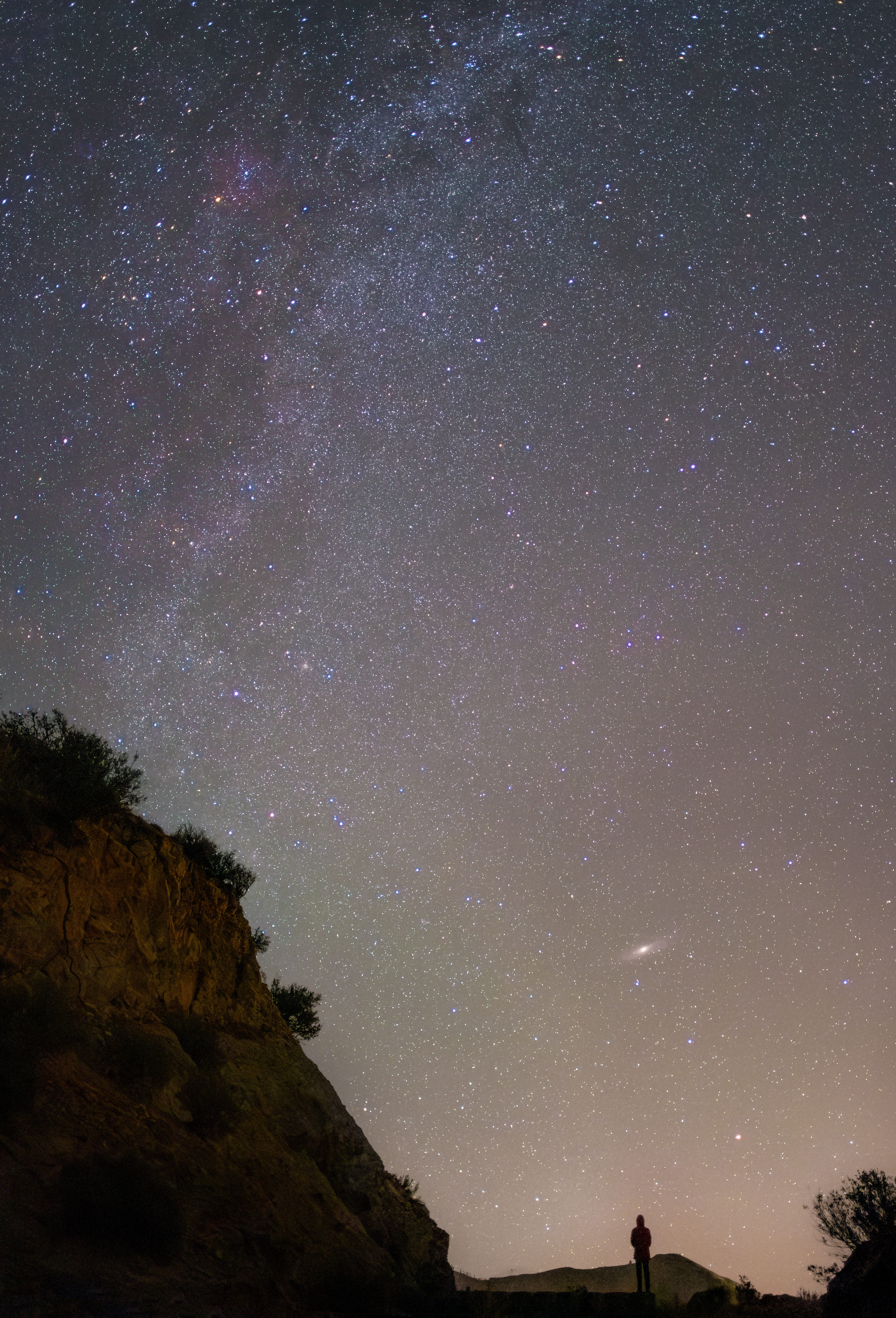Vía Láctea de invierno, Galaxia de Andrómeda y yo