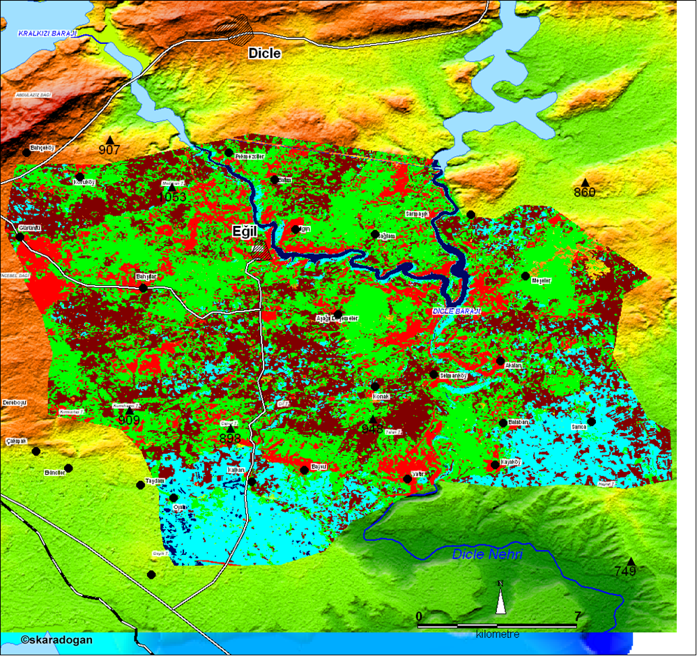 Eğil district land use map.