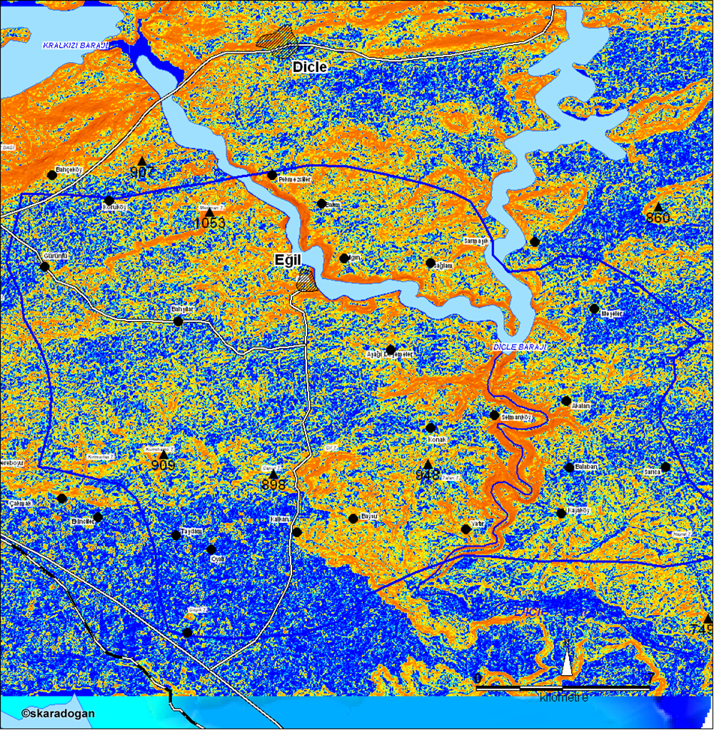 Eğil district slope map.