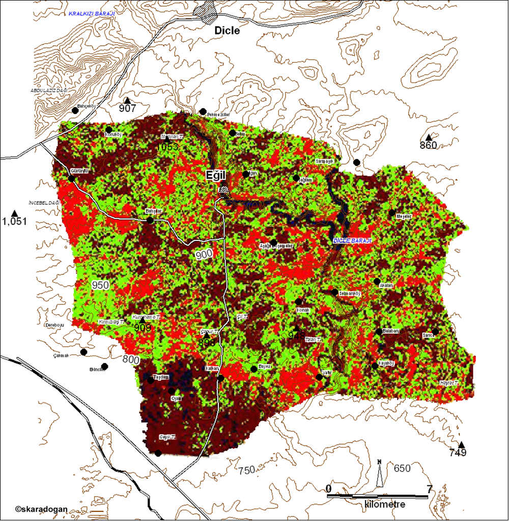 Eğil district land use map.