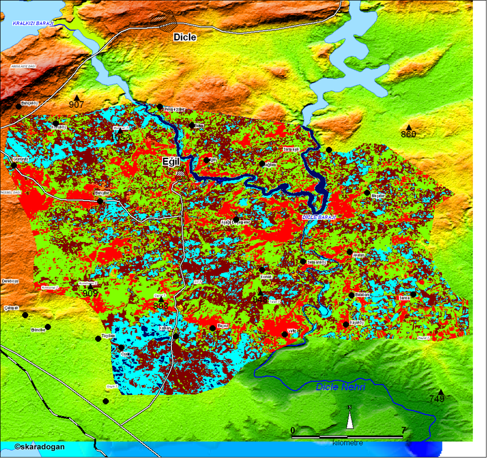 Eğil district land use map.