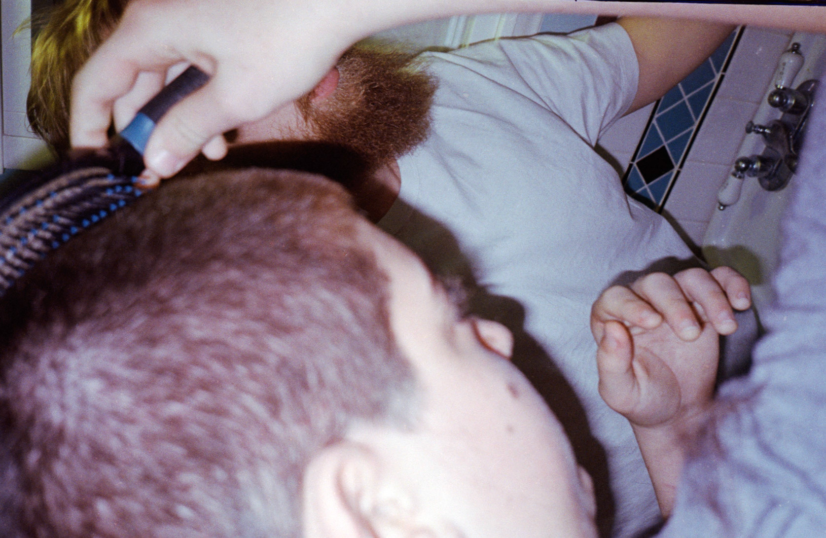 Alec shaves Ali's head for his New Years Resolution 2020.