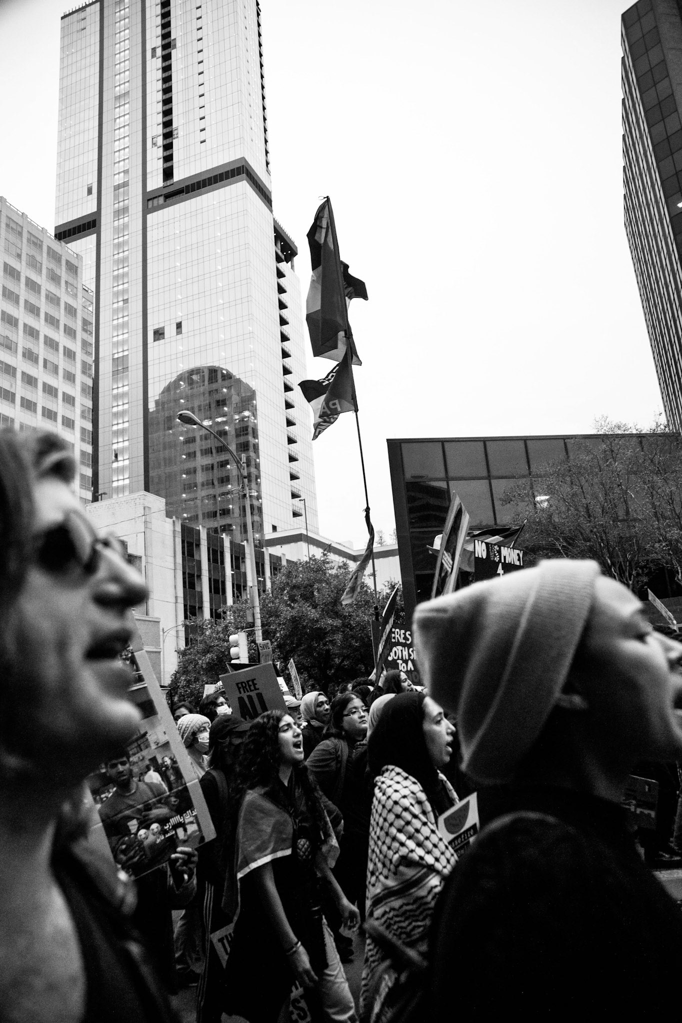 Demonstrators walk north back towards the Capitol before the end of the march.