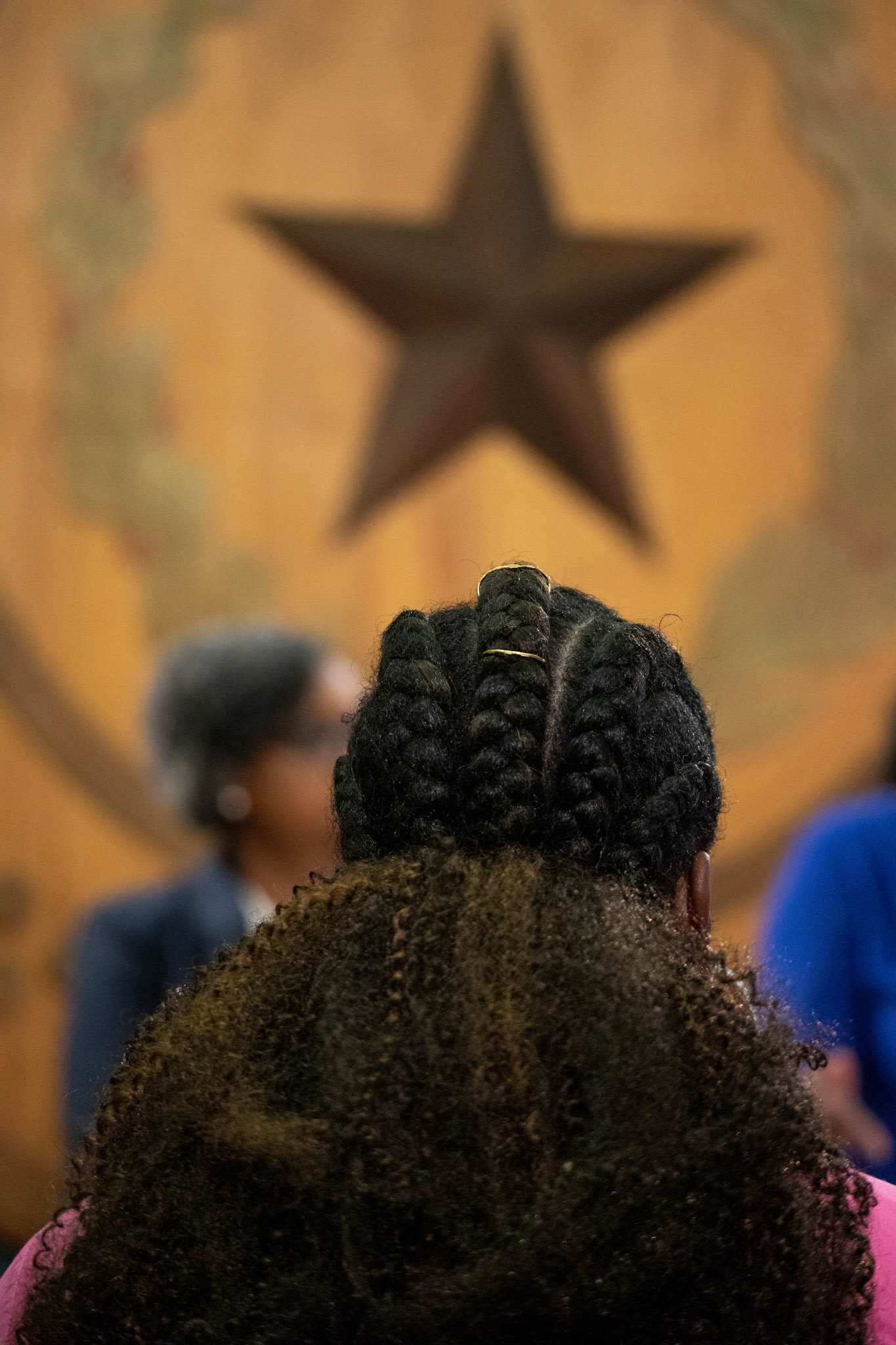Members of the Texas Legislative Black Caucus held a press conference supporting the passage of the CROWN act in the state capitol on Apr. 13, 2023.